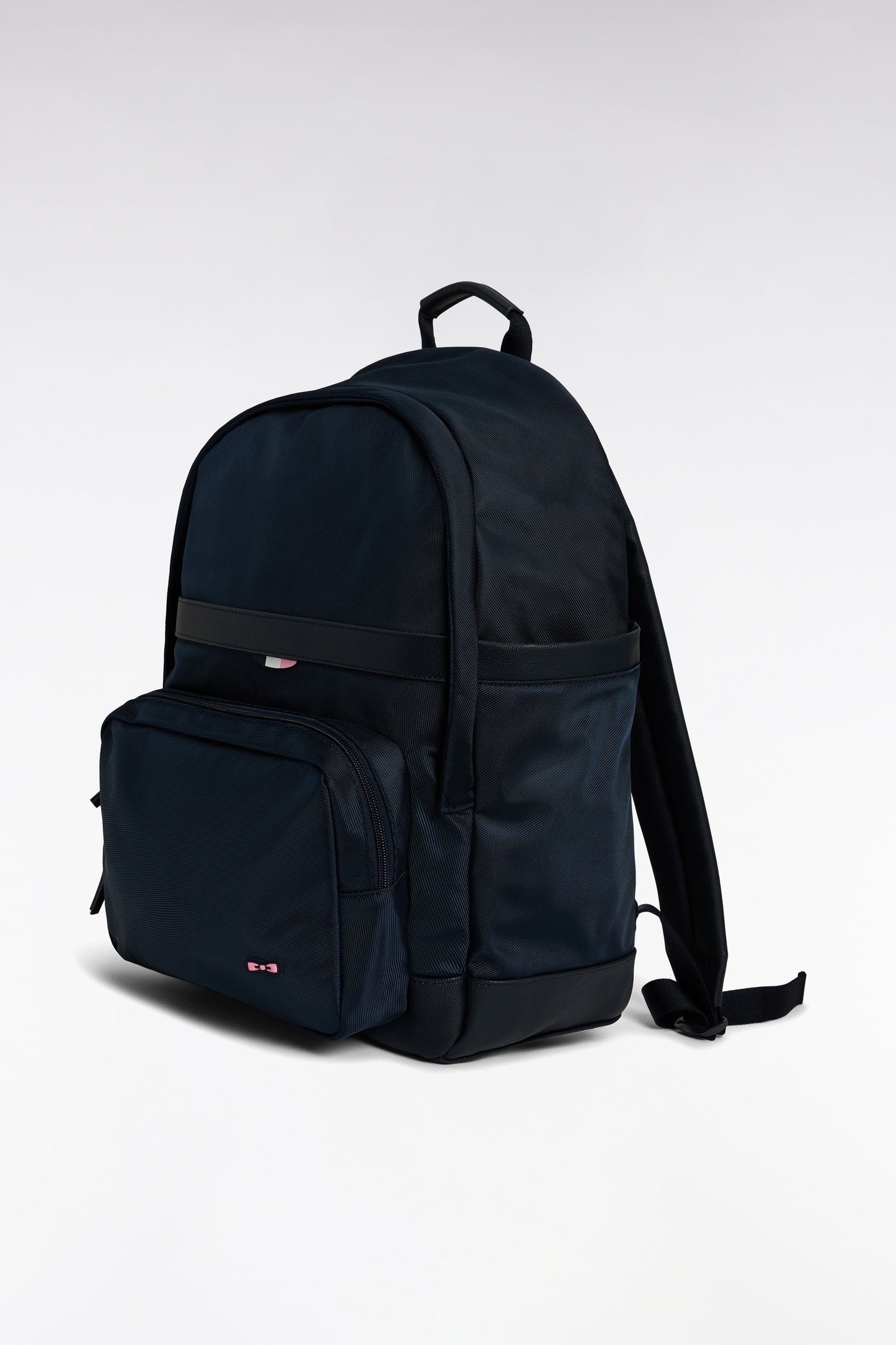 Eden Park_Canvas and Black Leather Backpack_E25BAGSD0004_BLF_02