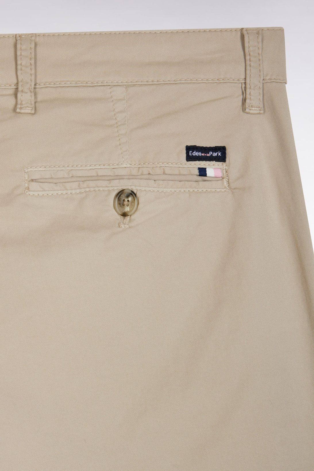 Eden Park_Beige Straight-Cut Stretch Cotton Pleat-Free Chinos_E25BAS0C0001_BEM7_05