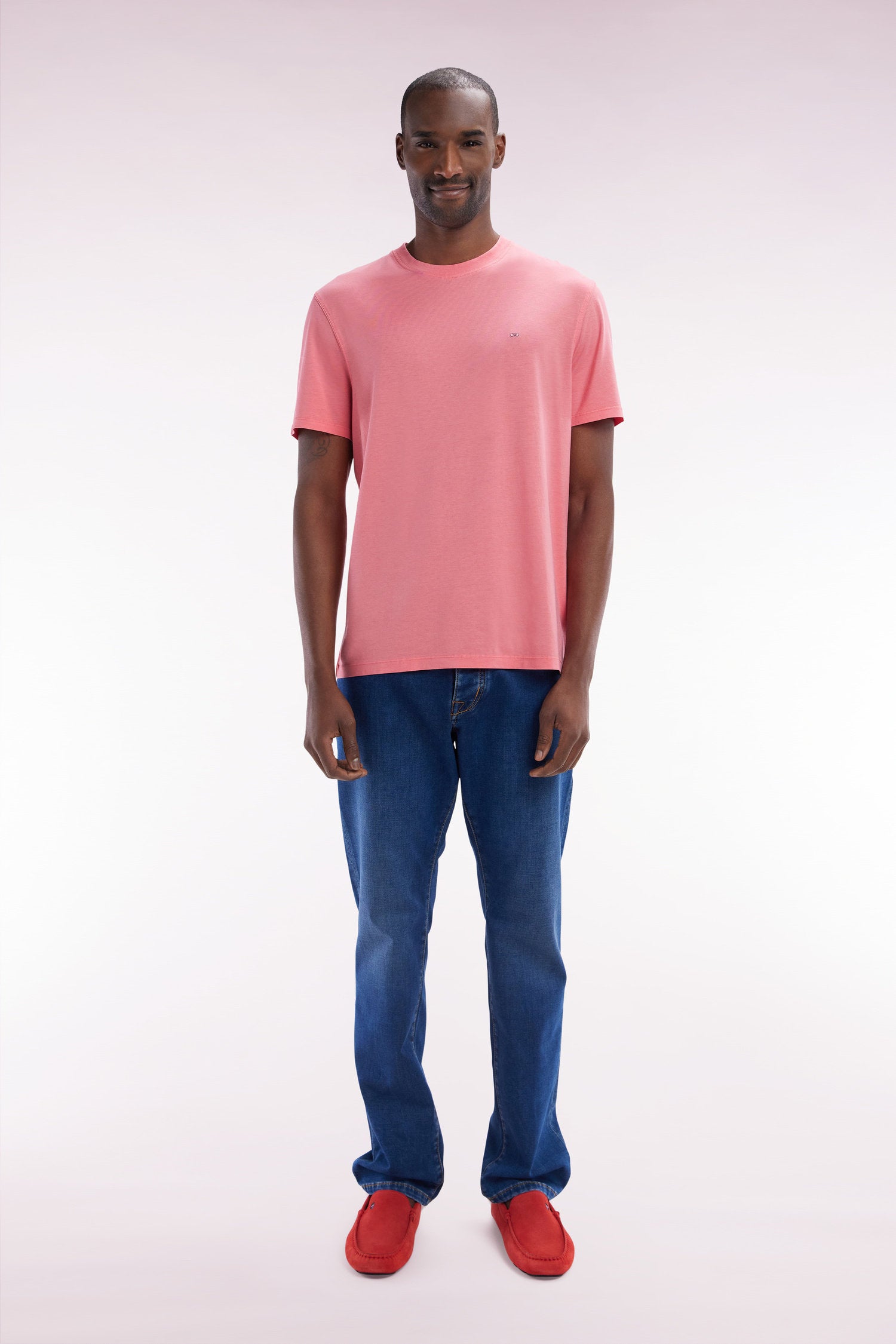 Eden Park_Straight-Cut Raw Blue Stretch Denim 5-Pocket Jeans_E25BAS5P0011_BLF26_01