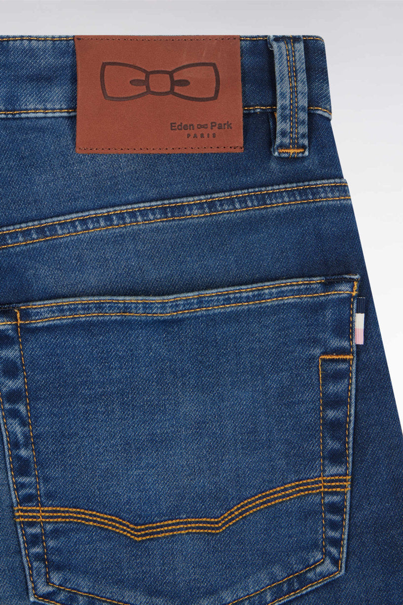 Eden Park_Straight-Cut Raw Blue Stretch Denim 5-Pocket Jeans_E25BAS5P0011_BLF26_05