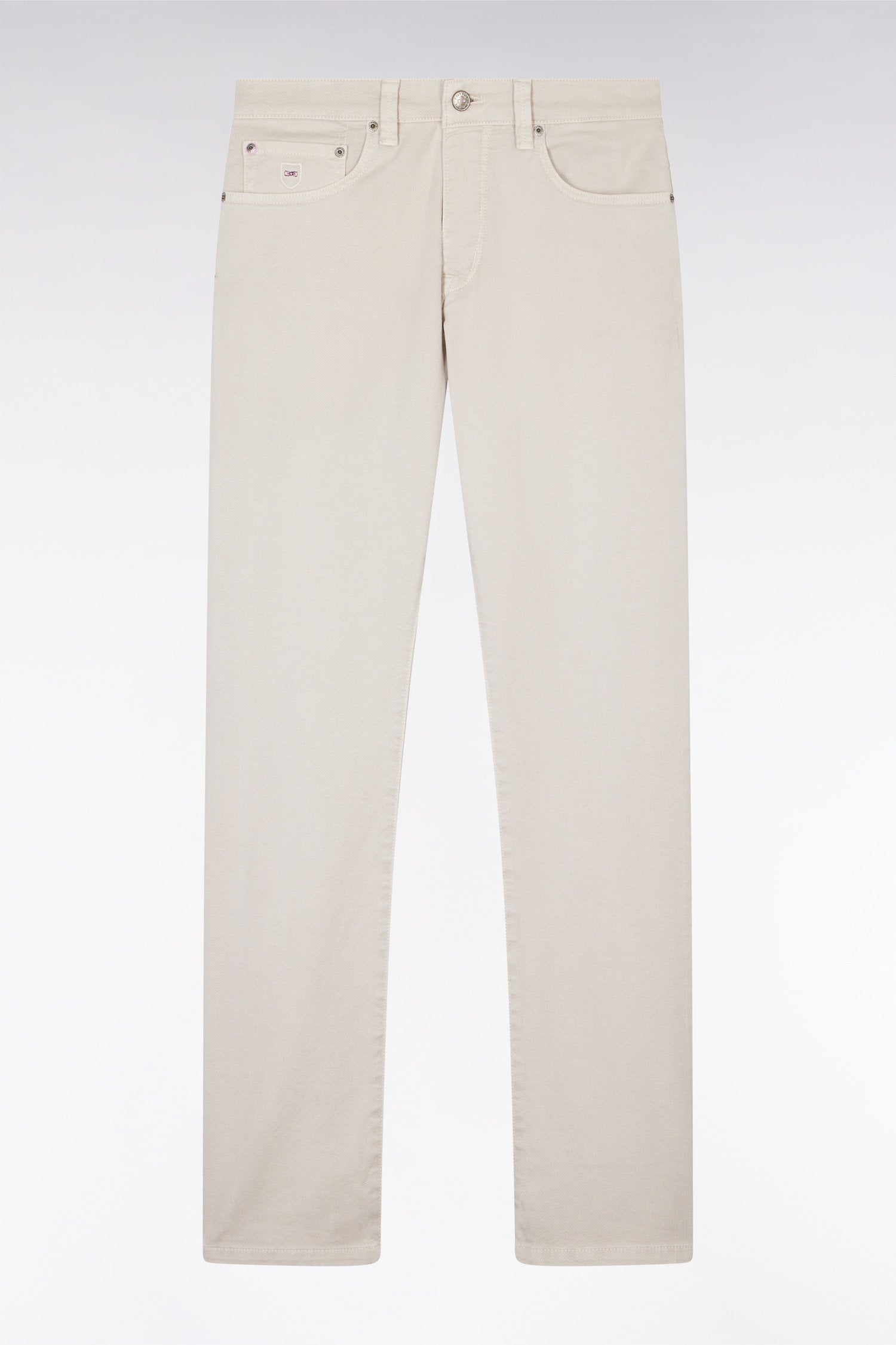 Eden Park_Straight-Cut Beige Stretch Denim 5-Pocket Jeans_E25BAS5P0019_BEC2_04