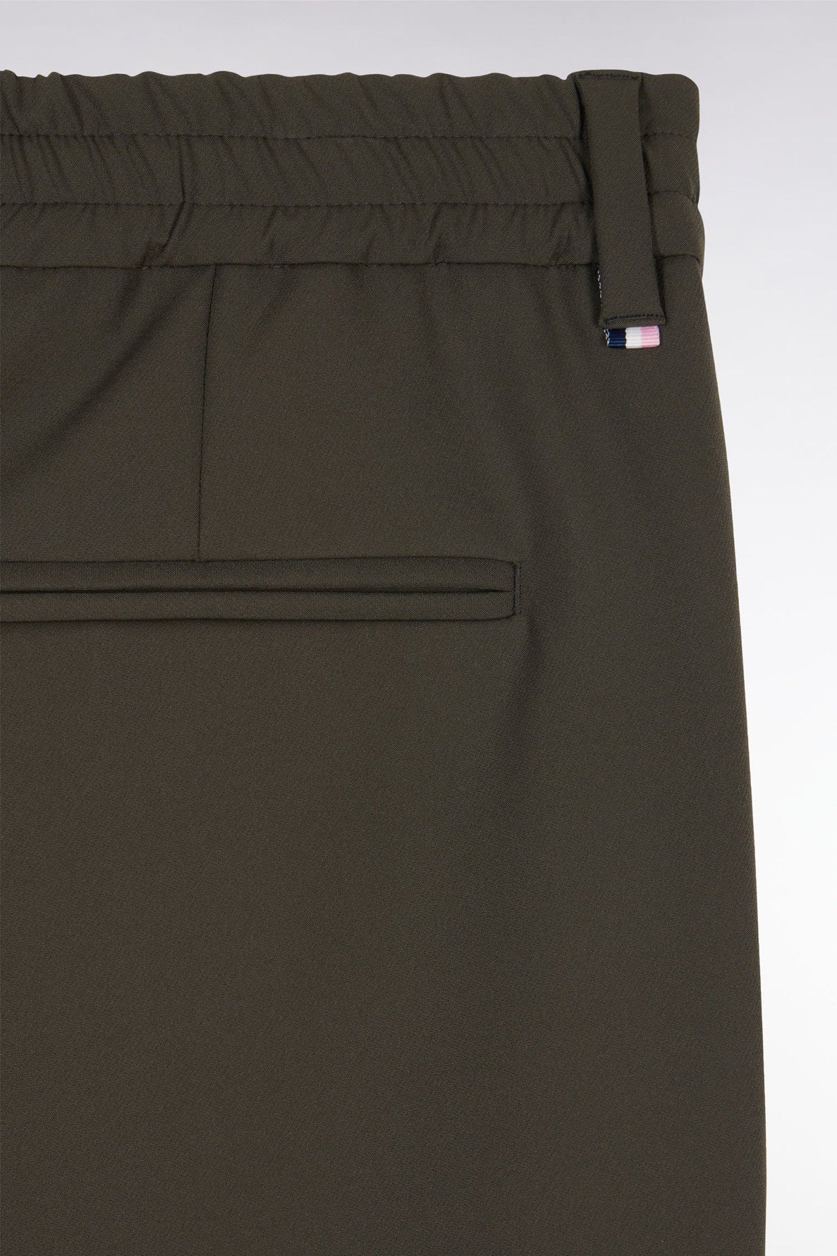 Eden Park_Khaki Elastic Waistband Pants_E25BASPA0019_KAF5_05