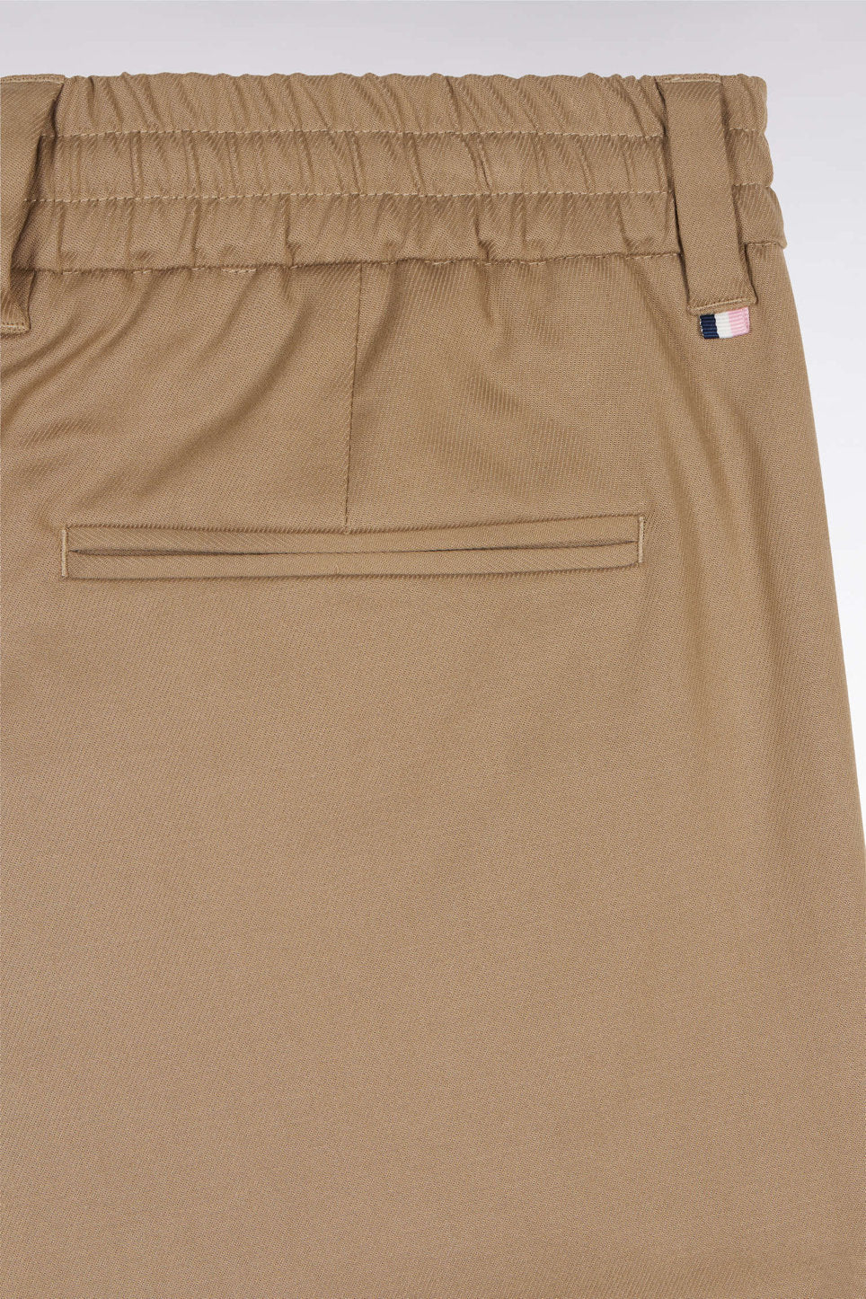 Eden Park_Elastic Trousers in Camel Lyocell and Stretch Cotton_E25BASPA0020_BEM_05