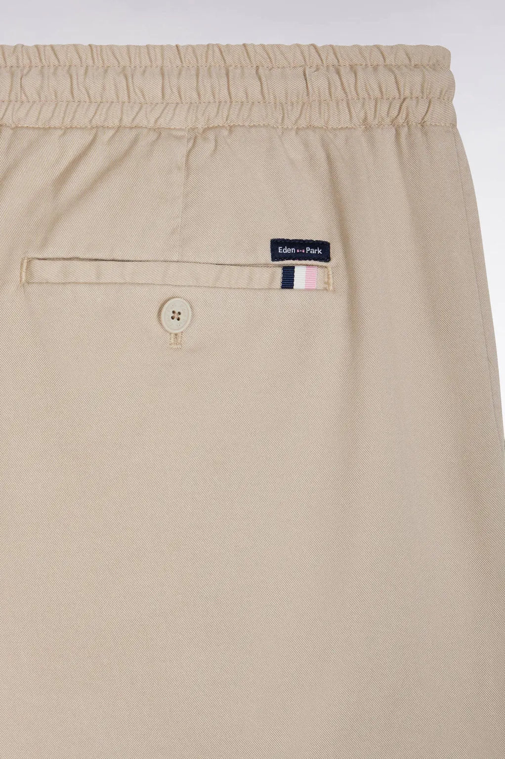 Eden Park_Elastic Chinos in Beige Stretch Cotton - Lyocell Blend_E25BASPA0024_BEM7_05