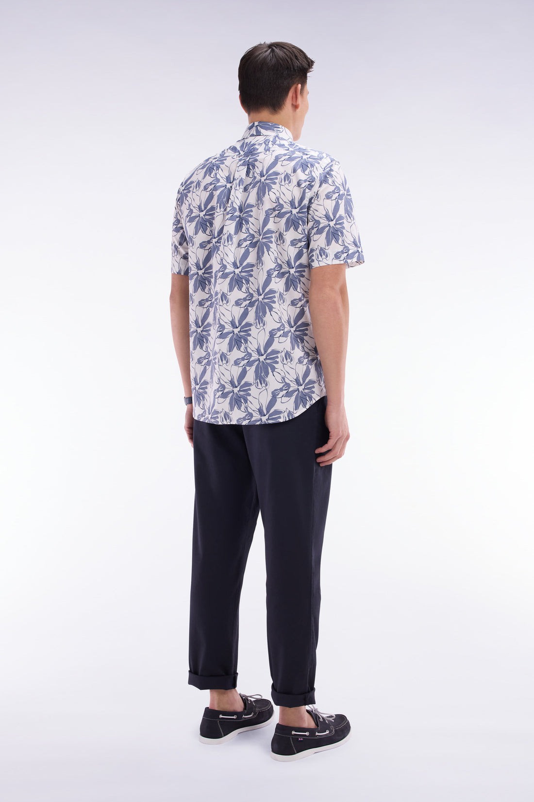 Eden Park_Elastic Chinos in Navy Stretch Cotton - Lyocell Blend_E25BASPA0024_BLF_02