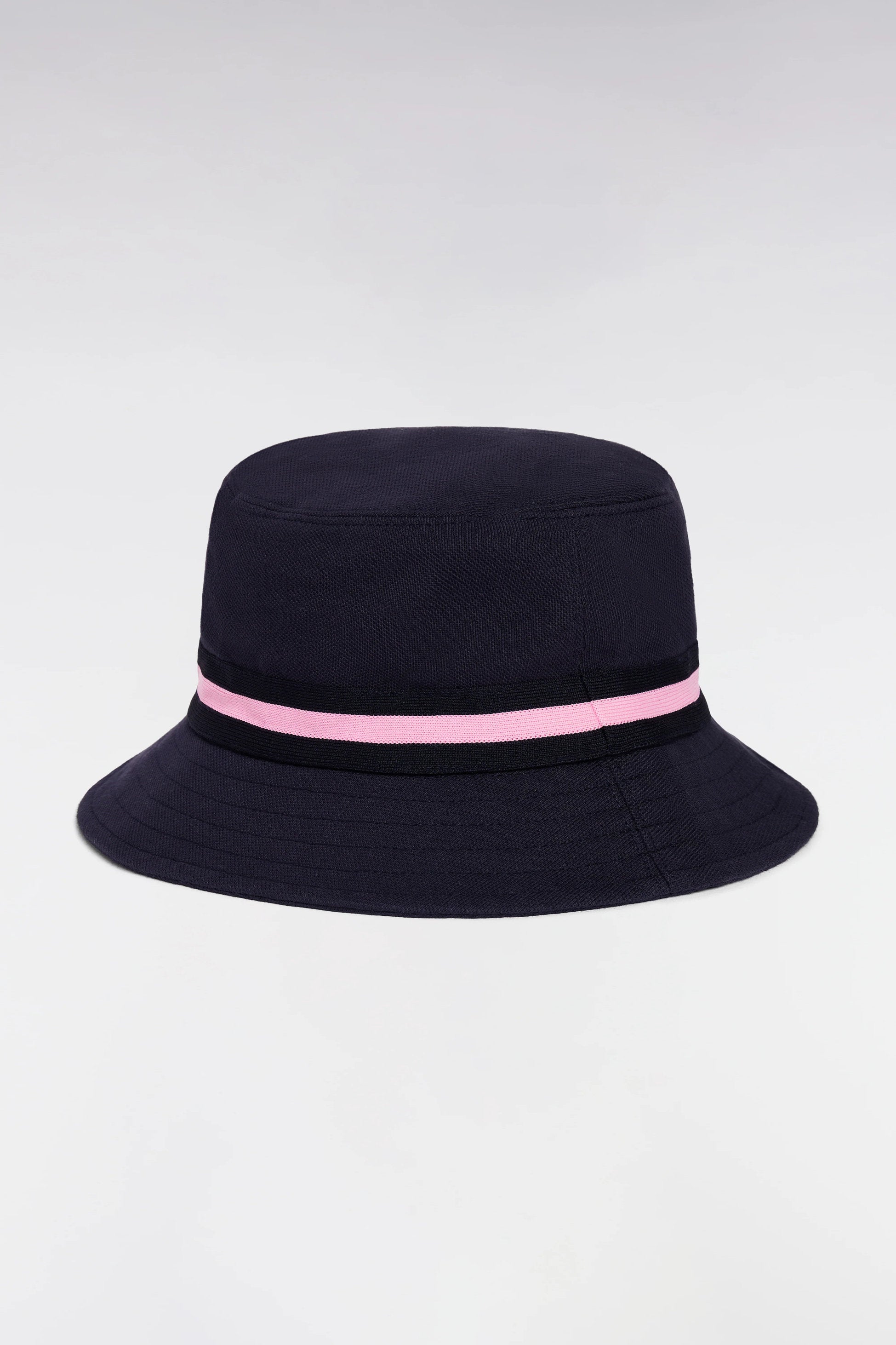 Eden Park_Navy Bucket Hat in Cotton PiquŽ with Pink Accents_E25CHABO0002_BLF_02