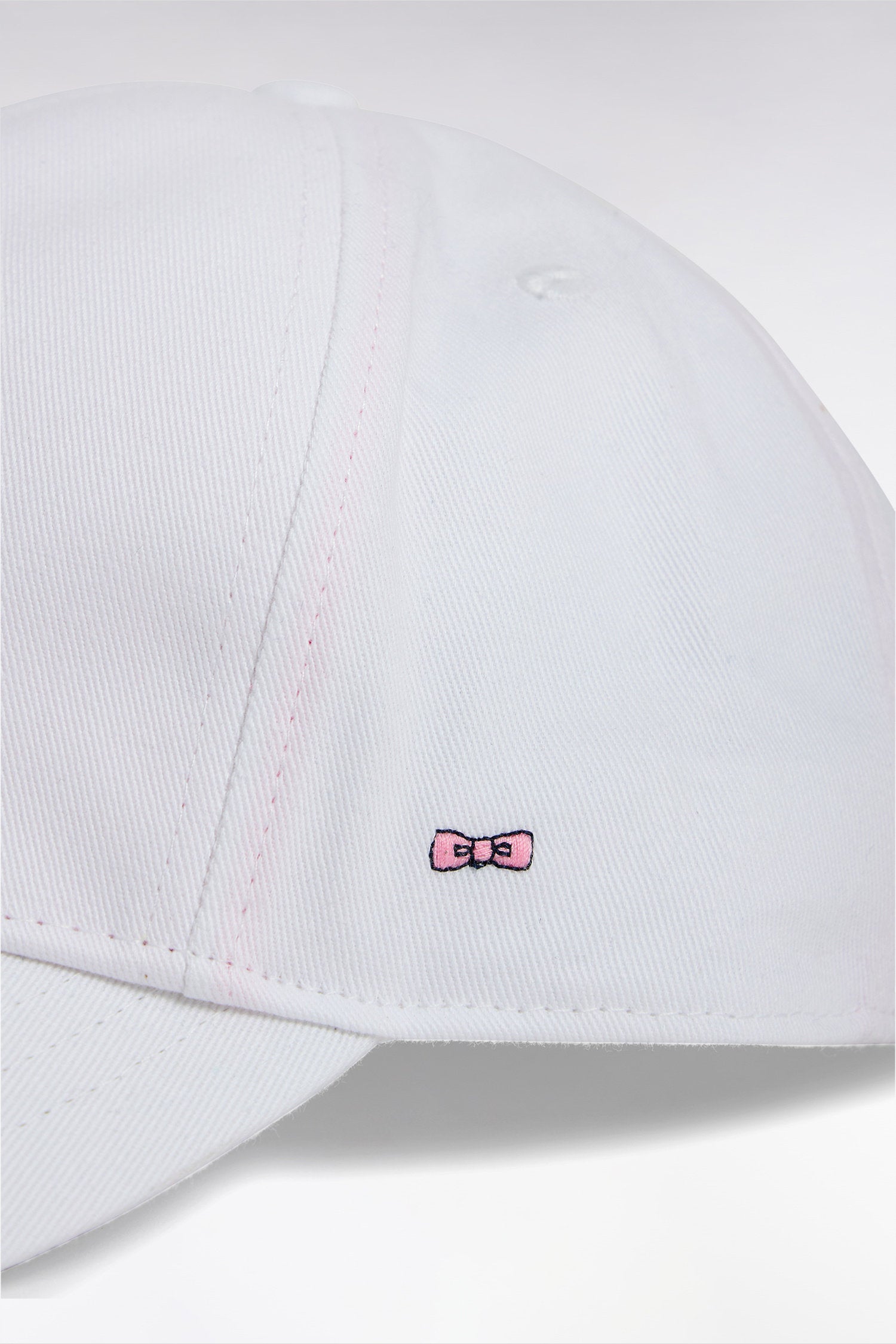 Eden Park_White Cotton Twill Cap with Bow Tie Embroidery_E25CHACA0001_BC_03