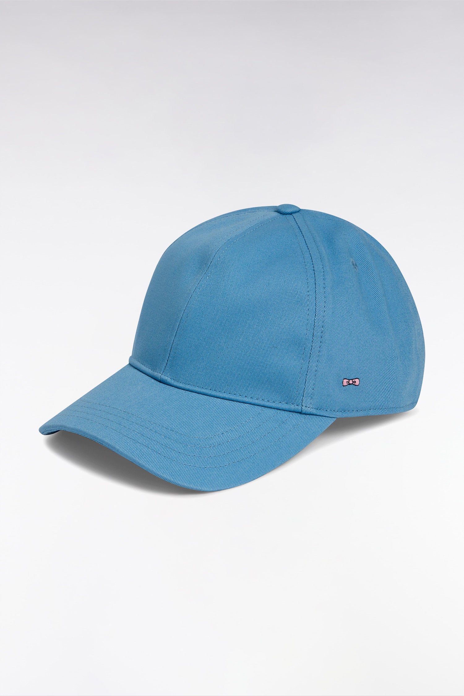 Eden Park_Sky Blue Cotton Twill Cap with Bow Tie Embroidery_E25CHACA0001_BLM_01