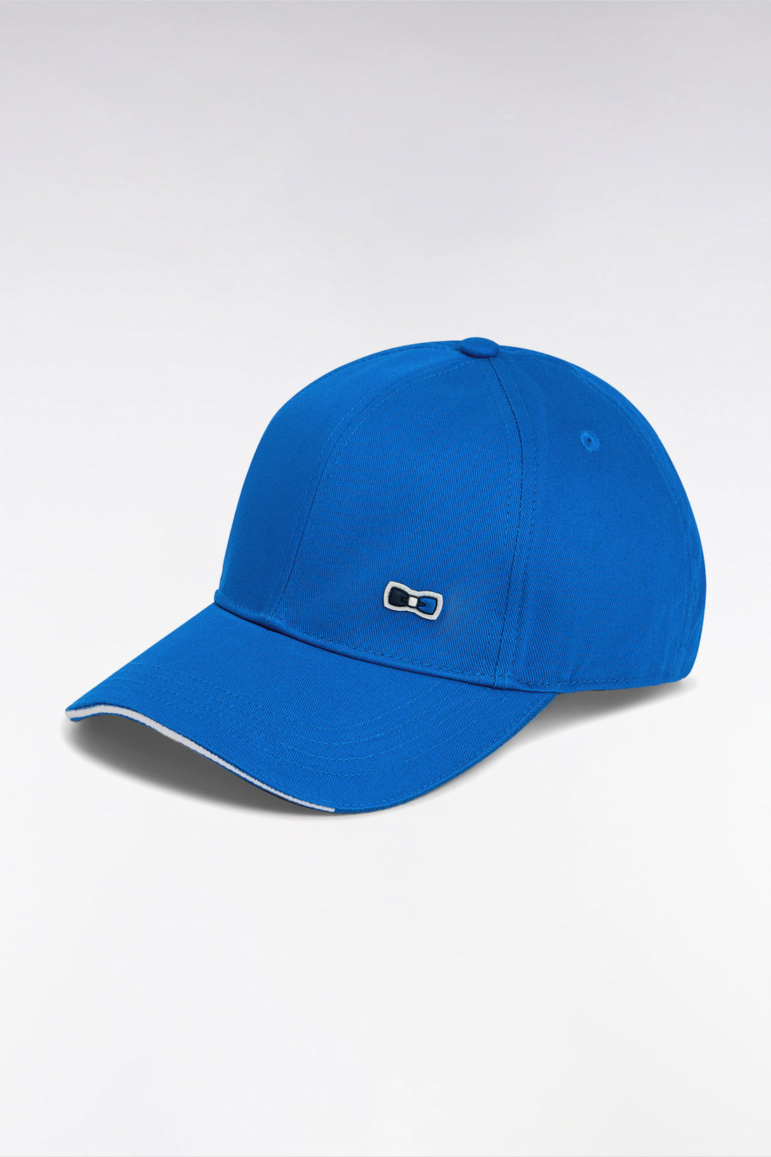 Eden Park_Blue Cotton Twill Cap with Piped Visor_E25CHACA0011_BLM33_02