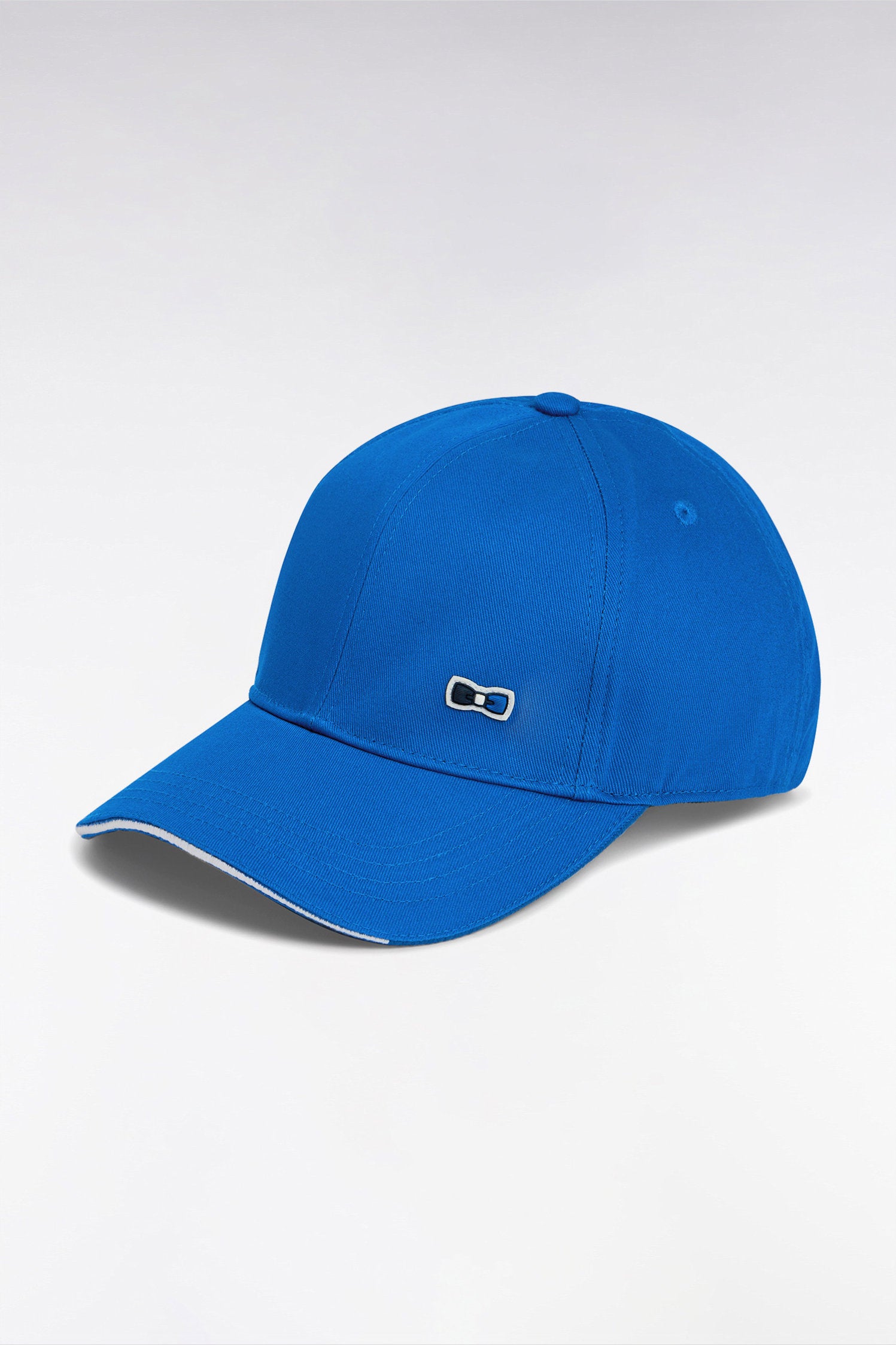 Eden Park_Blue Cotton Twill Cap with Piped Visor_E25CHACA0011_BLM33_02