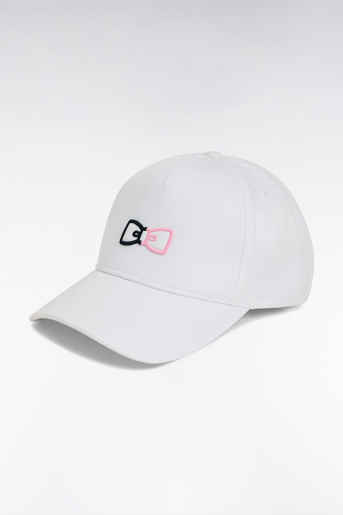 Eden Park_White Cotton Twill Cap with Two-Tone Embroidery_E25CHACA0014_BC_02