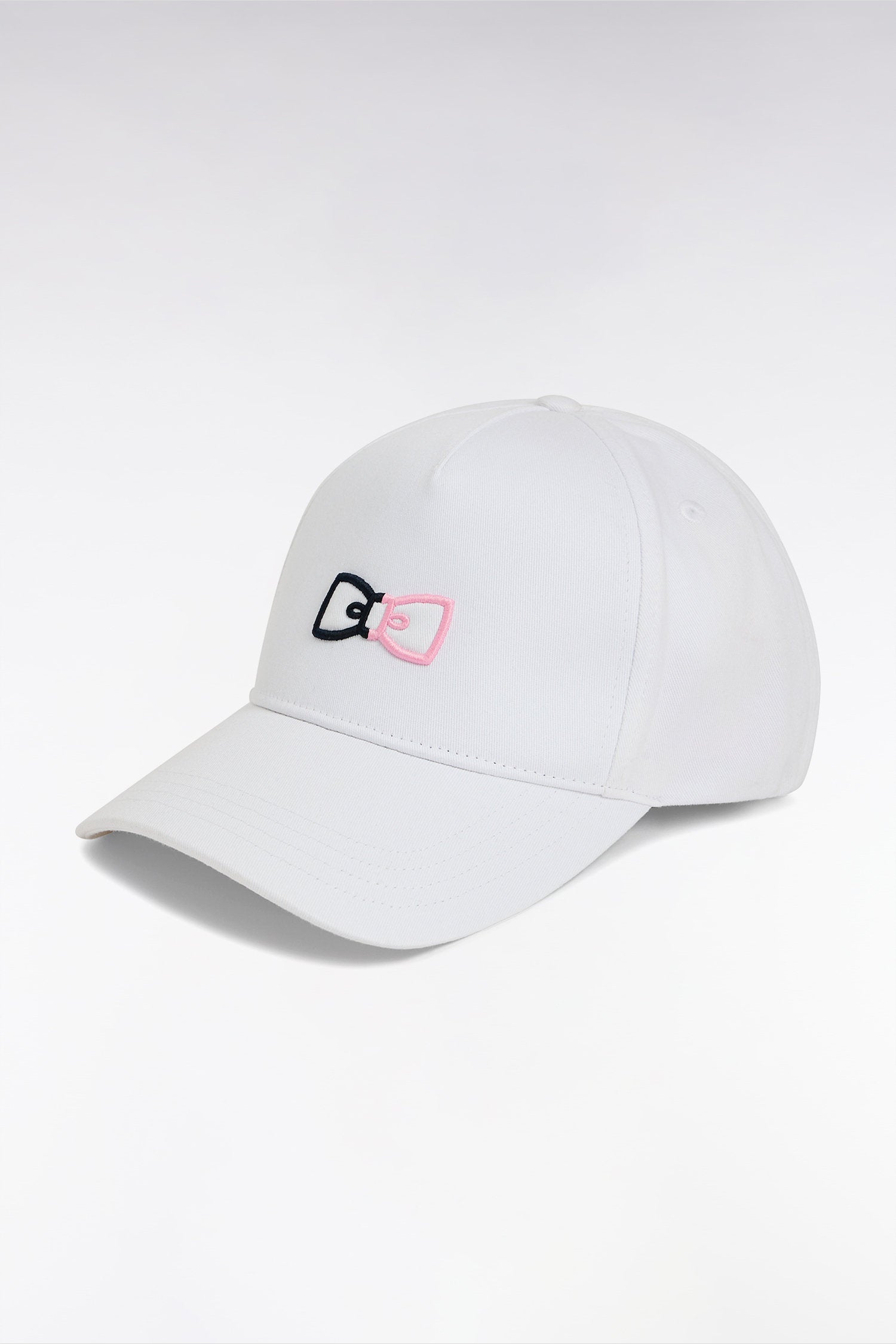 Eden Park_White Cotton Twill Cap with Two-Tone Embroidery_E25CHACA0014_BC_02