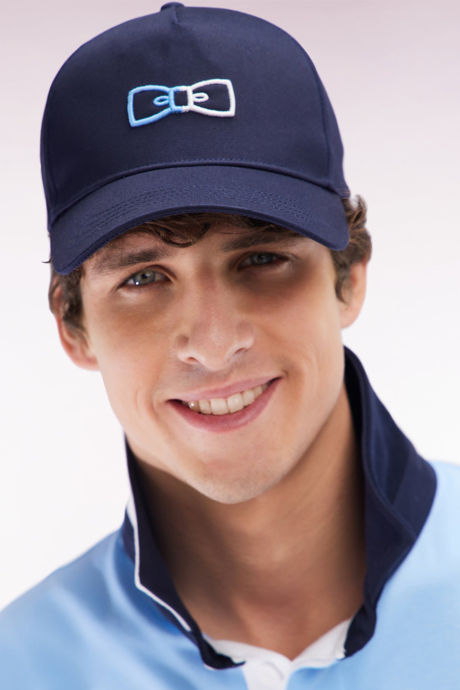 Eden Park_Navy Cotton Twill Cap with Two-Tone Embroidery_E25CHACA0014_BLF_01