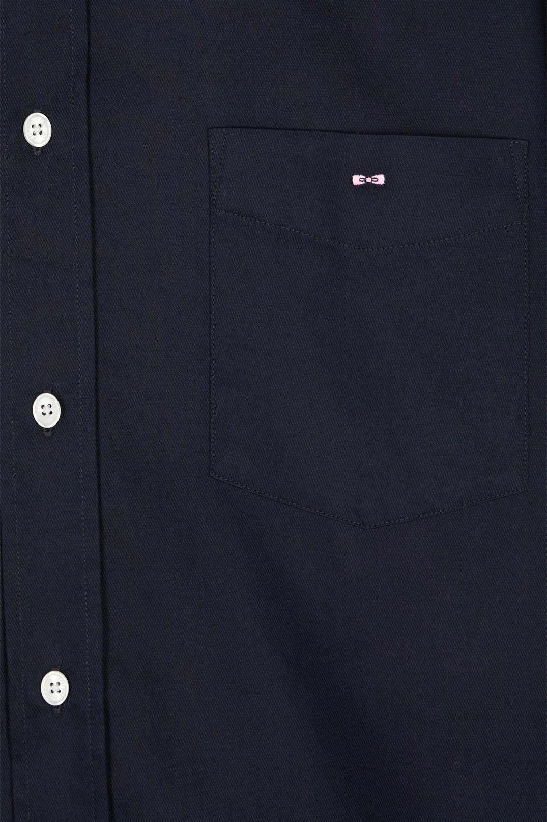 Eden Park_Straight Navy Cotton Short-Sleeved Shirt_E25CHECC0001_BLF_05