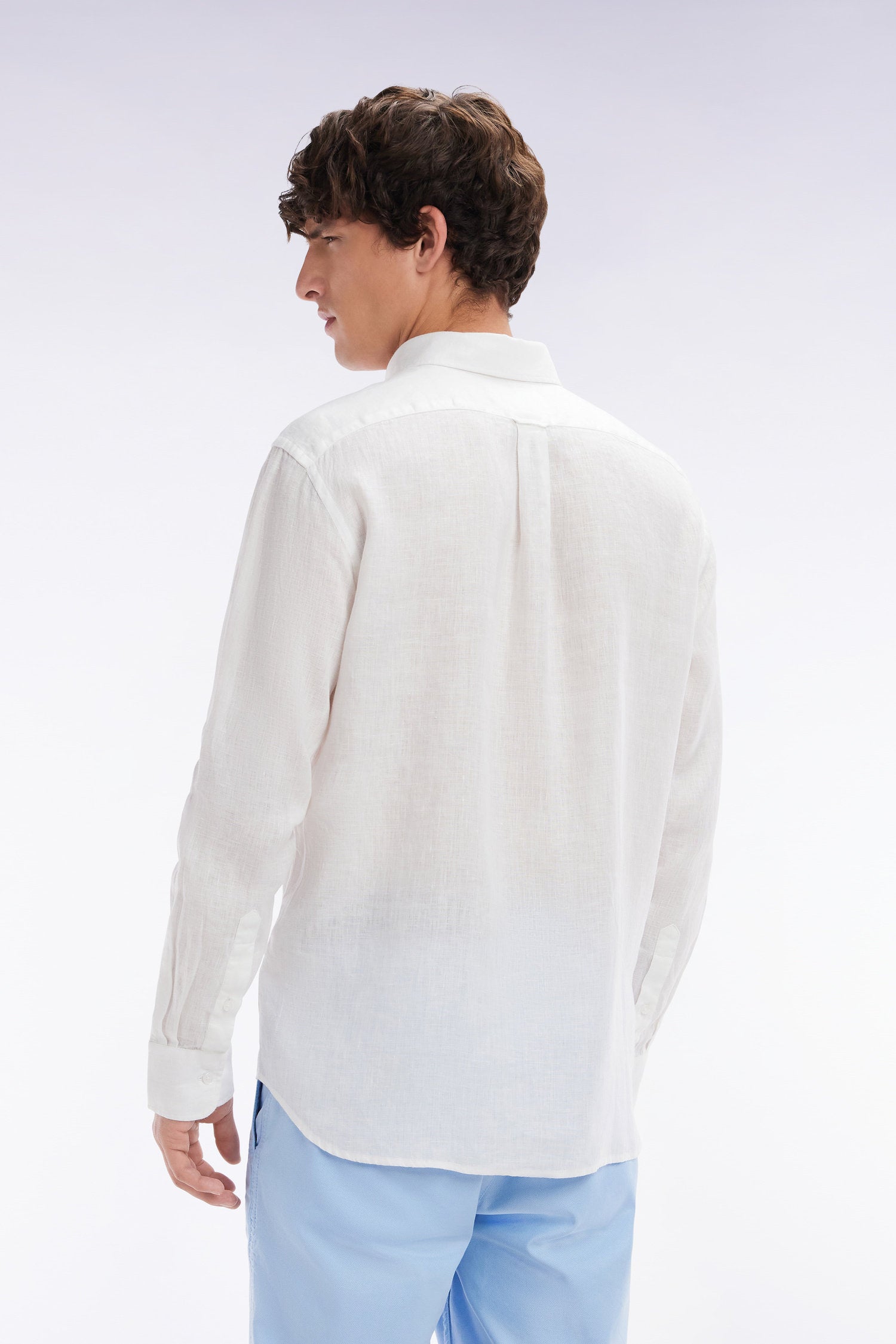 Eden Park_Straight-Fit White Linen Shirt_E25CHECL0005_BC_04