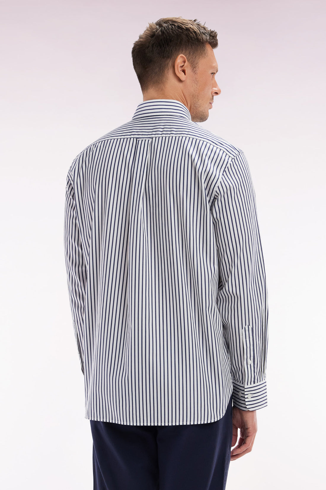 Eden Park_Straight-Fit Blue Cotton Shirt_E25CHECL0007_BLF20_02