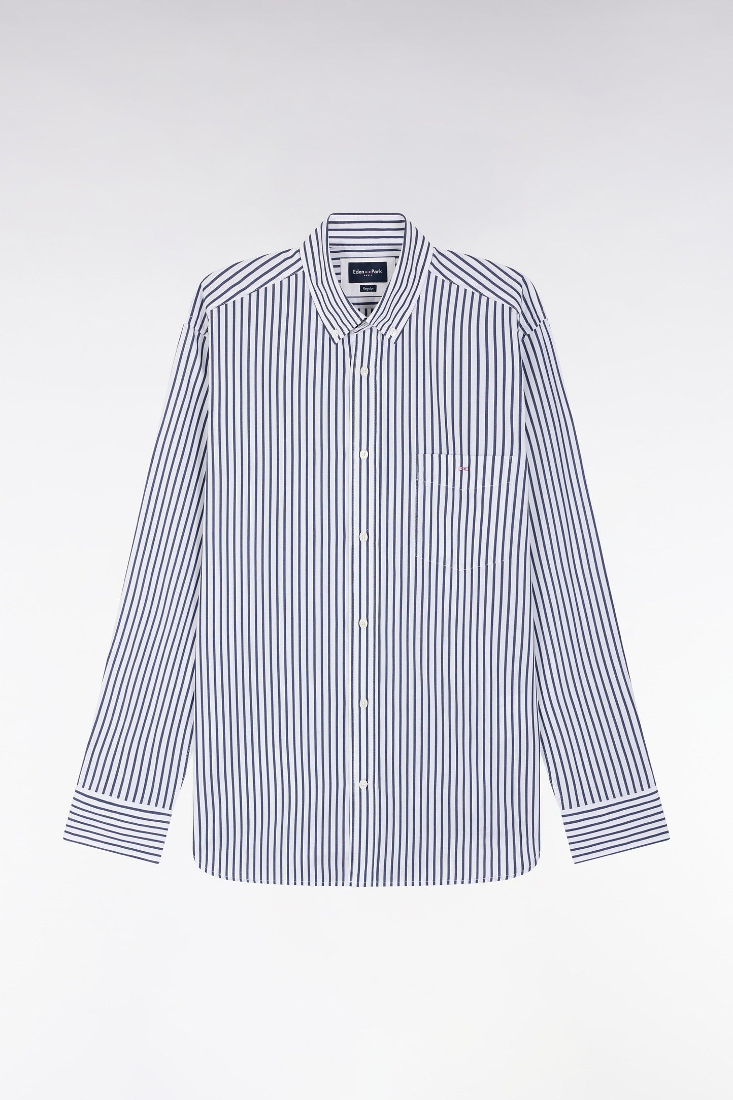 Eden Park_Straight-Fit Blue Cotton Shirt_E25CHECL0007_BLF20_04