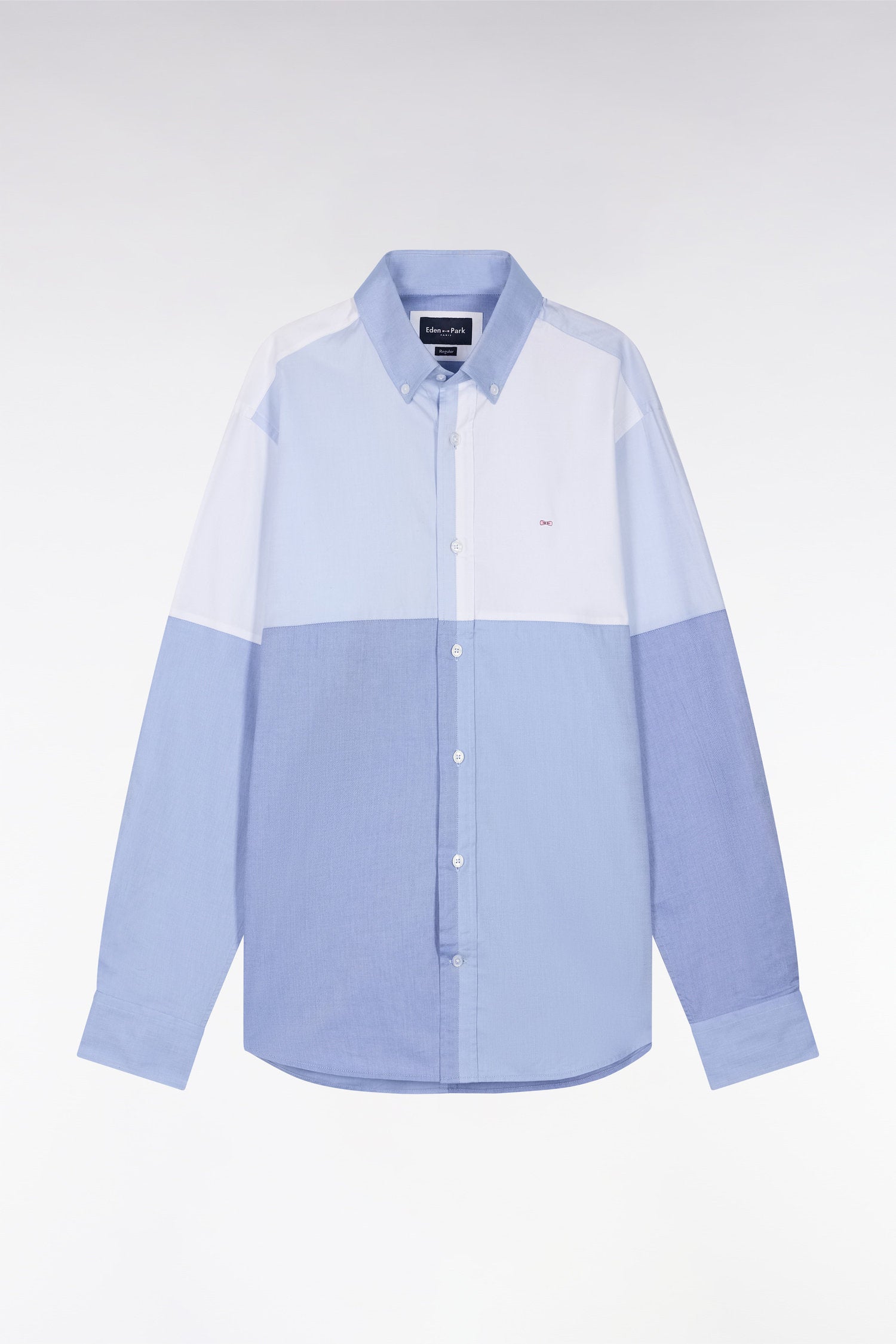 Eden Park_Straight-Fit Dark Blue Cotton Twill Shirt_E25CHECL0027_BLF20_02