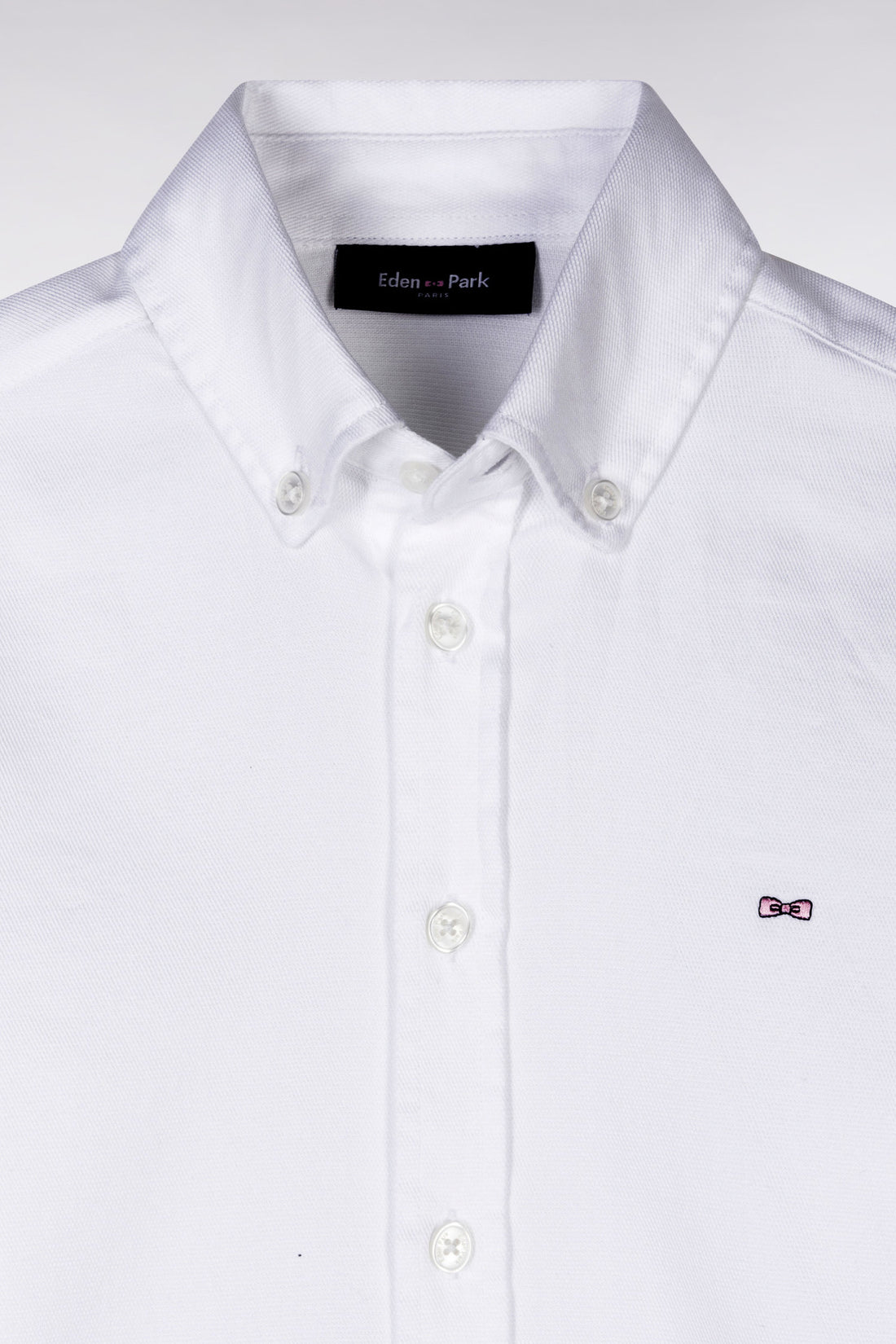 Eden Park_Straight-Fit White Cotton Poplin Shirt_E25CHECL0033_BC_02