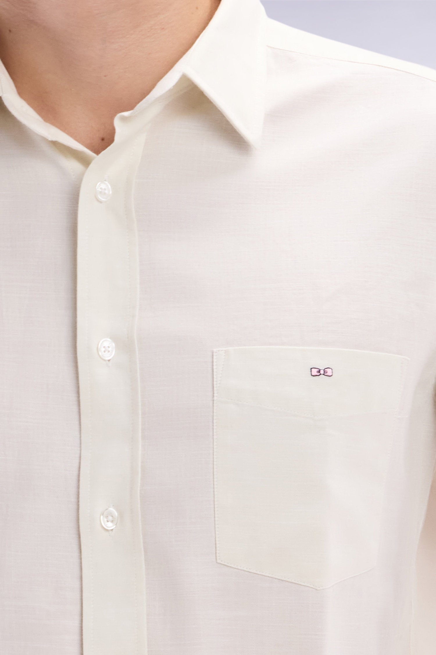 Eden Park_Beige Cotton Shirt with Patch Pocket_E25CHECL0034_BEC15_03