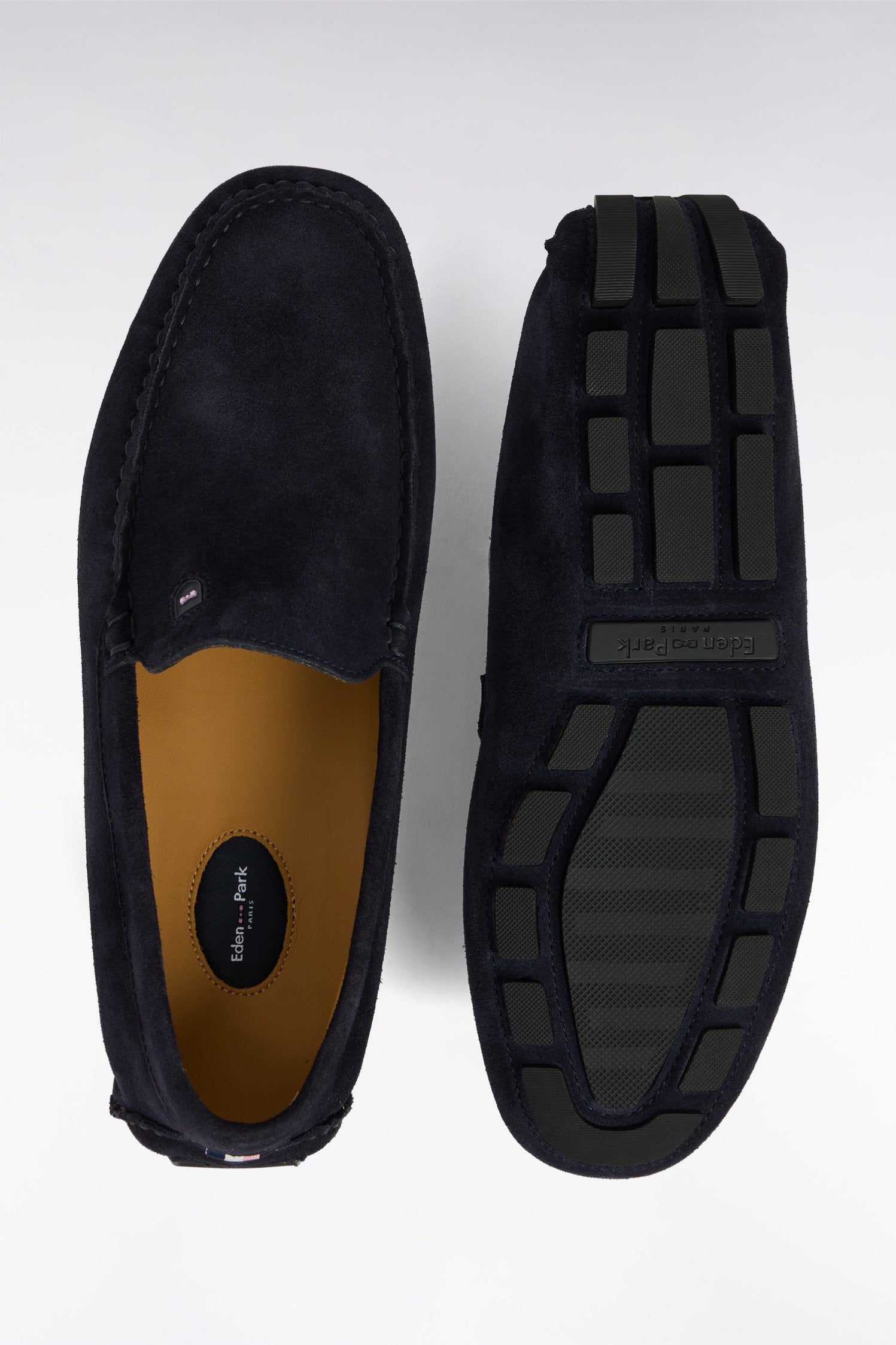 Eden Park_Black Suede Leather Loafers_E25CHSMO0001_BLF_02