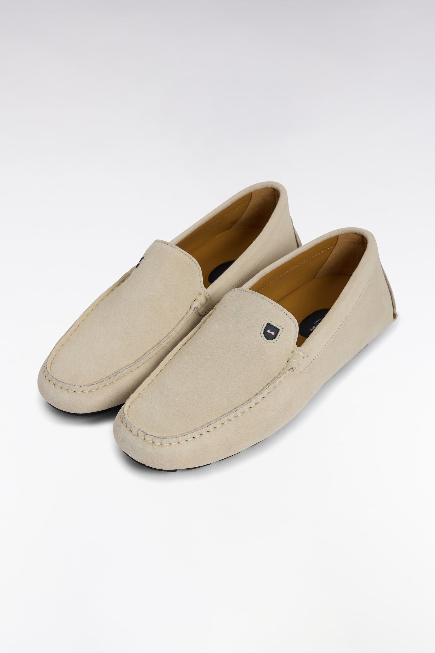 Eden Park_Ecru Suede Leather Loafers_E25CHSMO0001_ECC_03