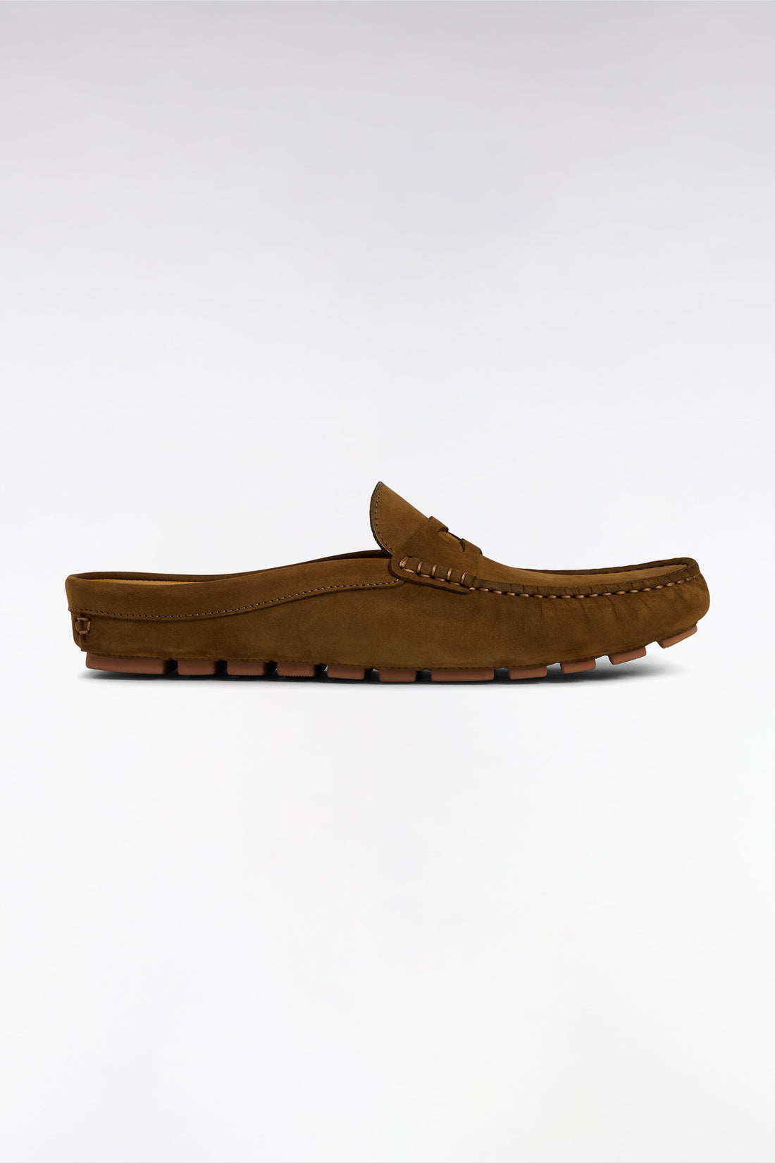 Eden Park_Khaki Suede Slipper Loafers_E25CHSMO0005_KAM9_02