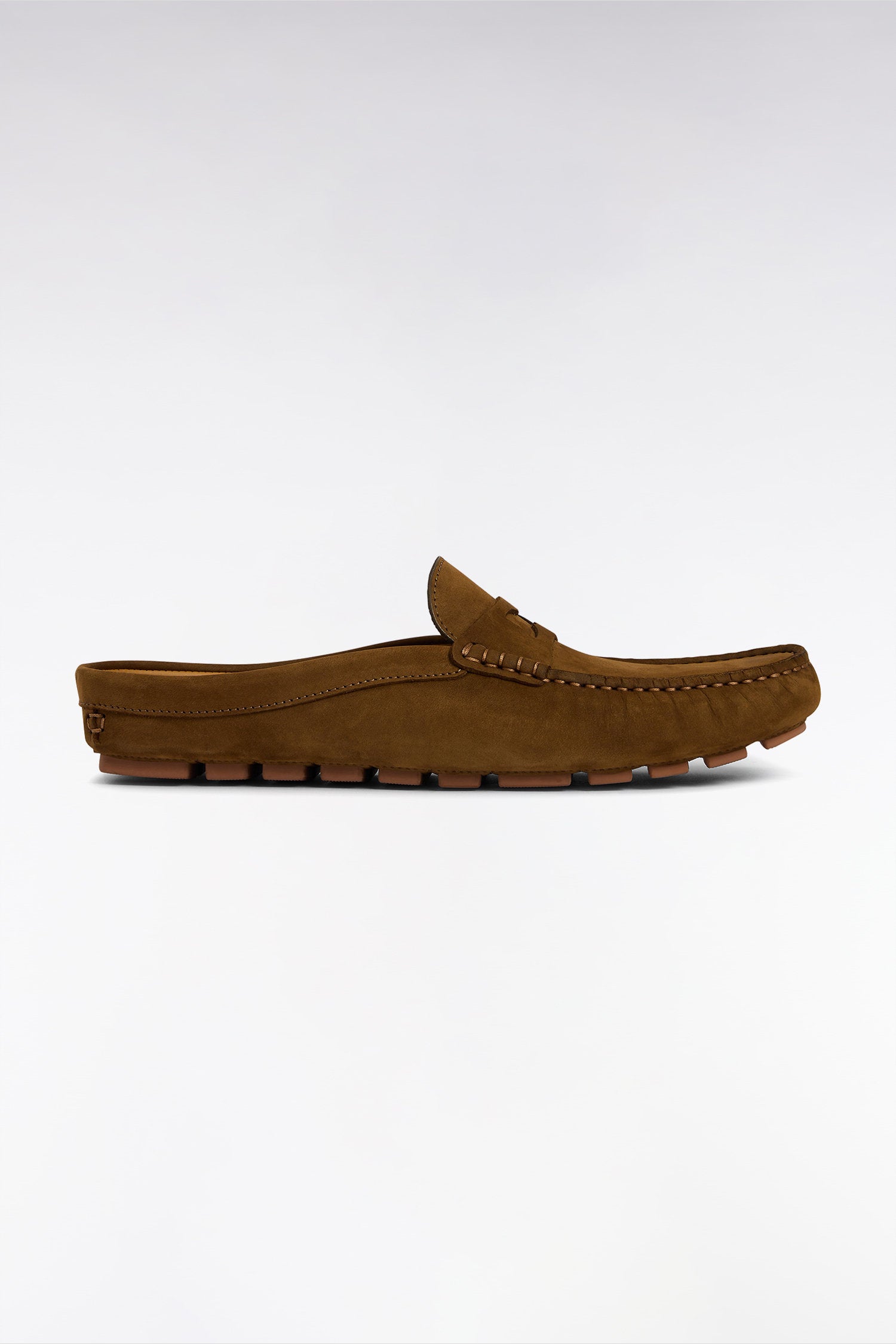 Eden Park_Khaki Suede Slipper Loafers_E25CHSMO0005_KAM9_02