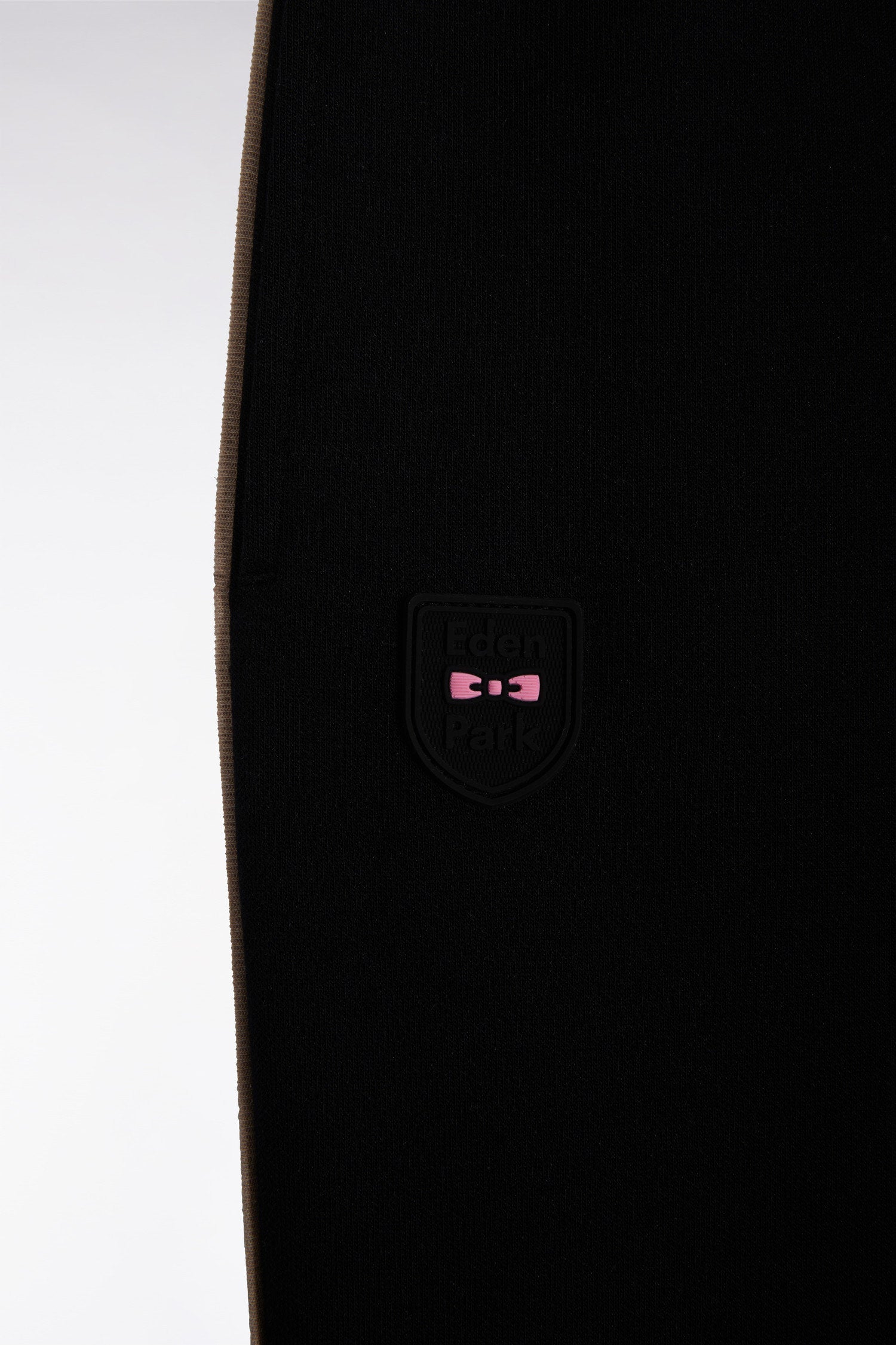 Eden Park_Straight-Cut Black Cotton Interlock Jogging Pants_E25MAIJO0004_NO_05