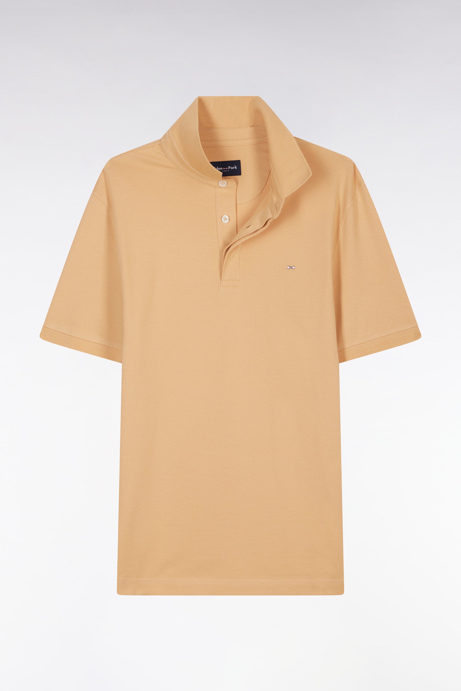 Eden Park_Slim-Fit Short-Sleeved Polo Shirt in Camel Stretch Cotton PiquŽ_E25MAIPC0001_BEM22_04