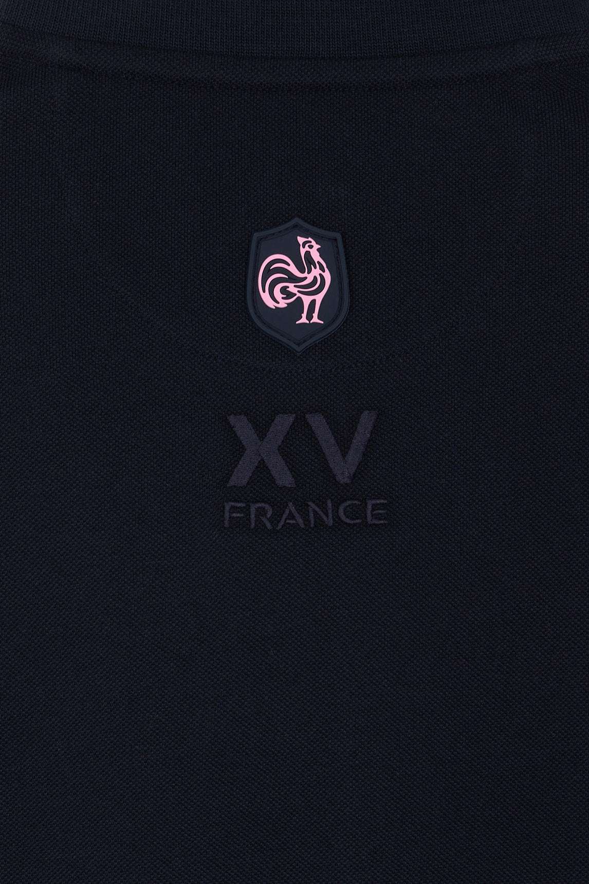 Eden Park_Straight-Cut Short-Sleeved Polo Shirt in Navy Cotton with Two-Tone Ribbed Edges_E25MAIPC0057_BLF_05