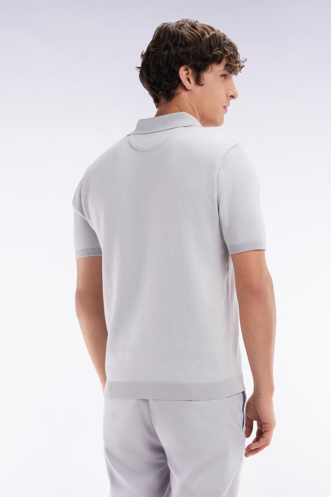 Eden Park_Straight-Cut Grey Cotton Polo Neck Jumper_E25MAIPU0014_GRC12_02