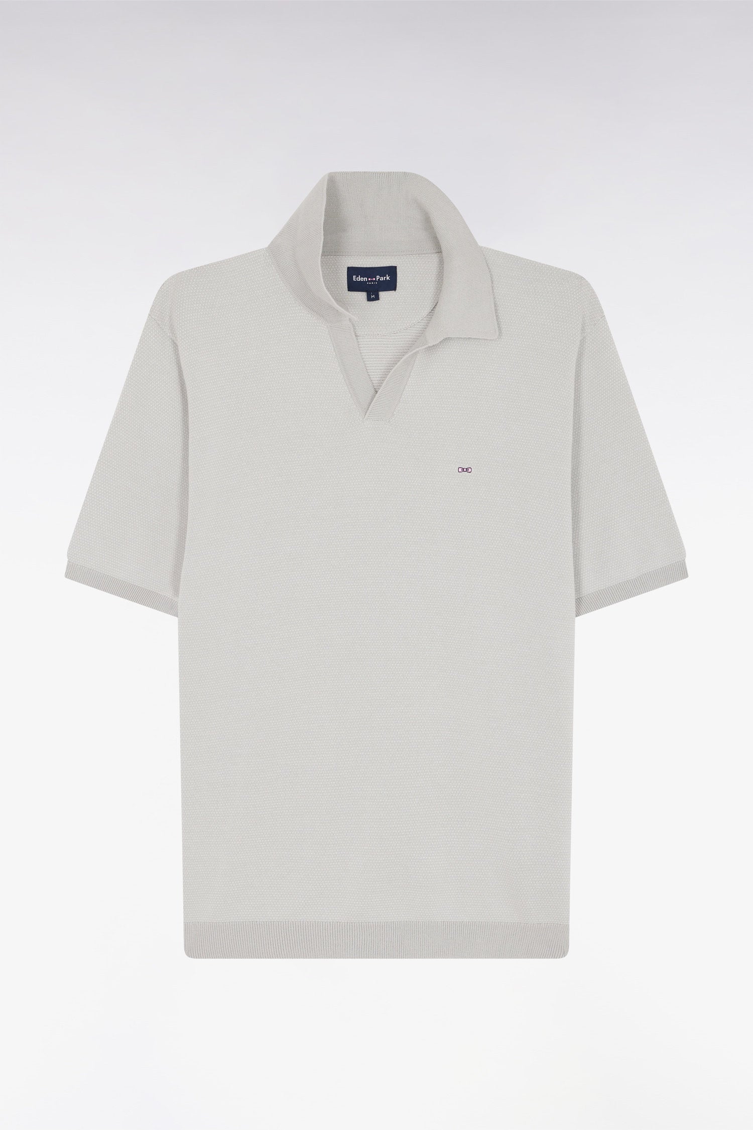 Eden Park_Straight-Cut Grey Cotton Polo Neck Jumper_E25MAIPU0014_GRC12_04