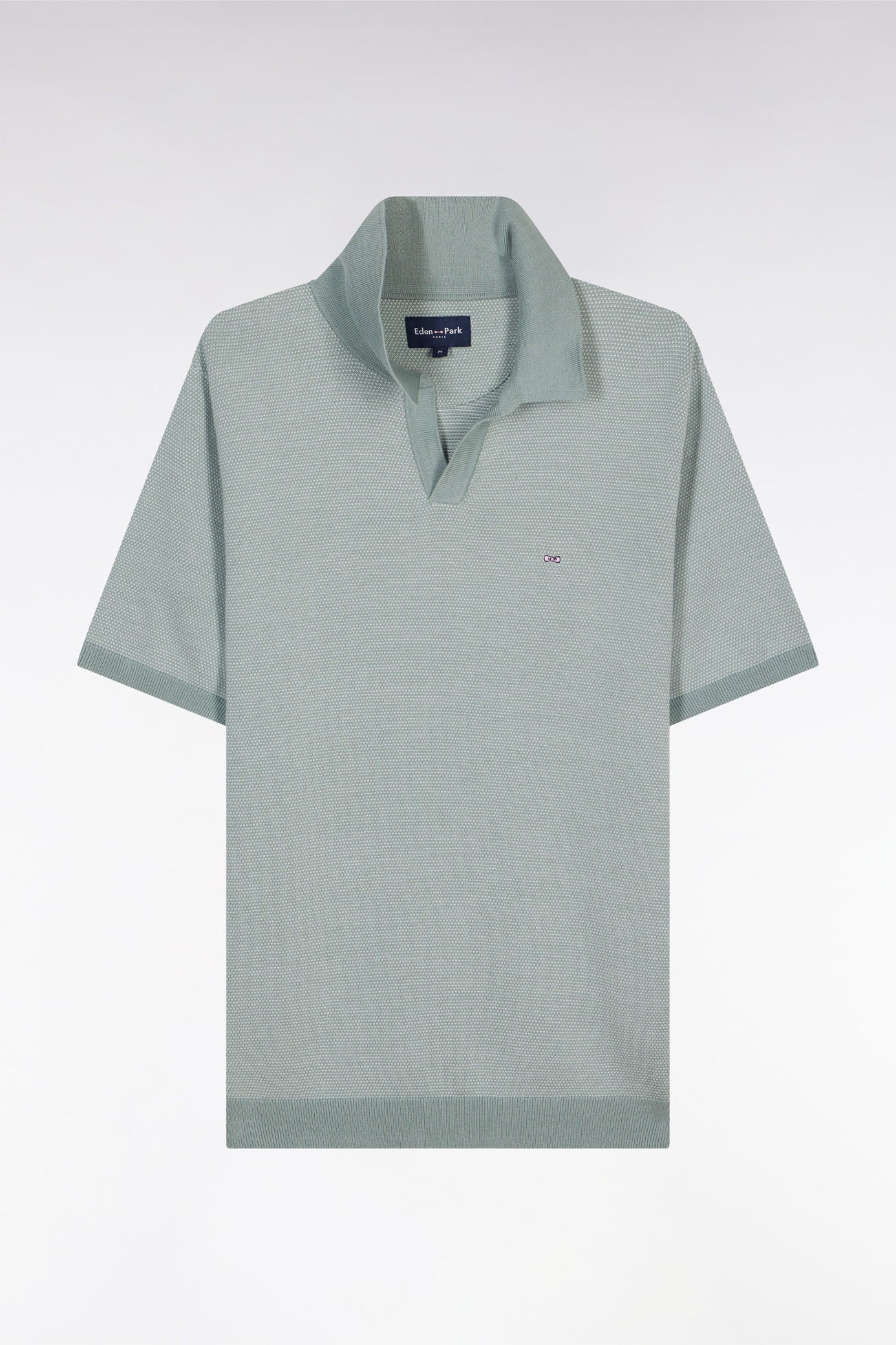 Eden Park_Straight-Cut Light Grey Cotton Polo Neck Jumper_E25MAIPU0014_GRM26_04