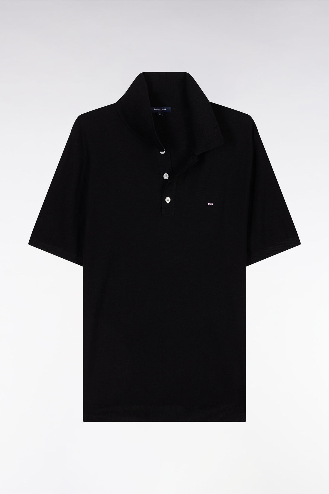 Eden Park_Straight-Fit Sleeveless Black Polo Collar Jumper_E25MAIPU0025_NO_02
