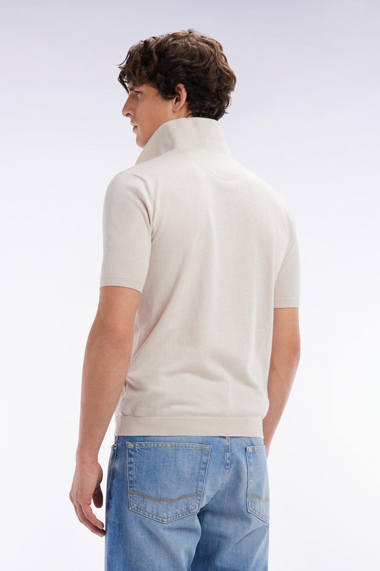 Eden Park_Straight-Fit Beige Cotton-Silk-Blend Polo Neck Jumper_E25MAIPU0036_BEM7_02