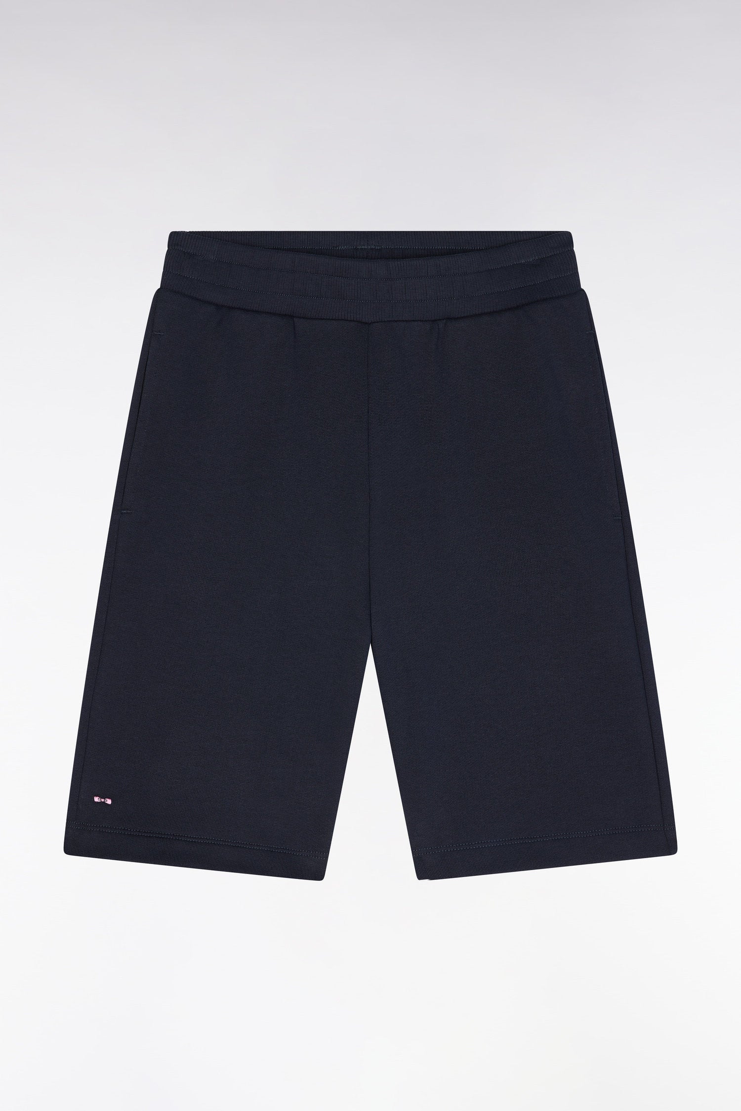 Eden Park_Straight-Fit Shorts in Navy Cotton Fleece_E25MAISH0017_BLF_01