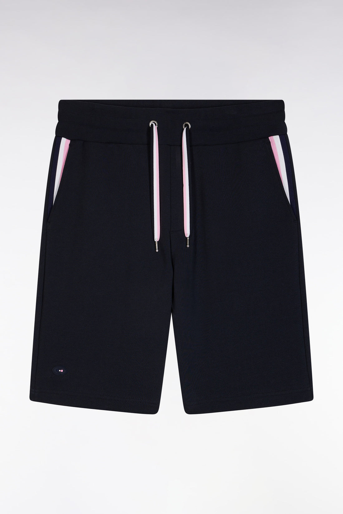Eden Park_XV De France Relaxed-Fit Shorts in Navy Cotton Fleece_E25MAISH0020_BLF_02