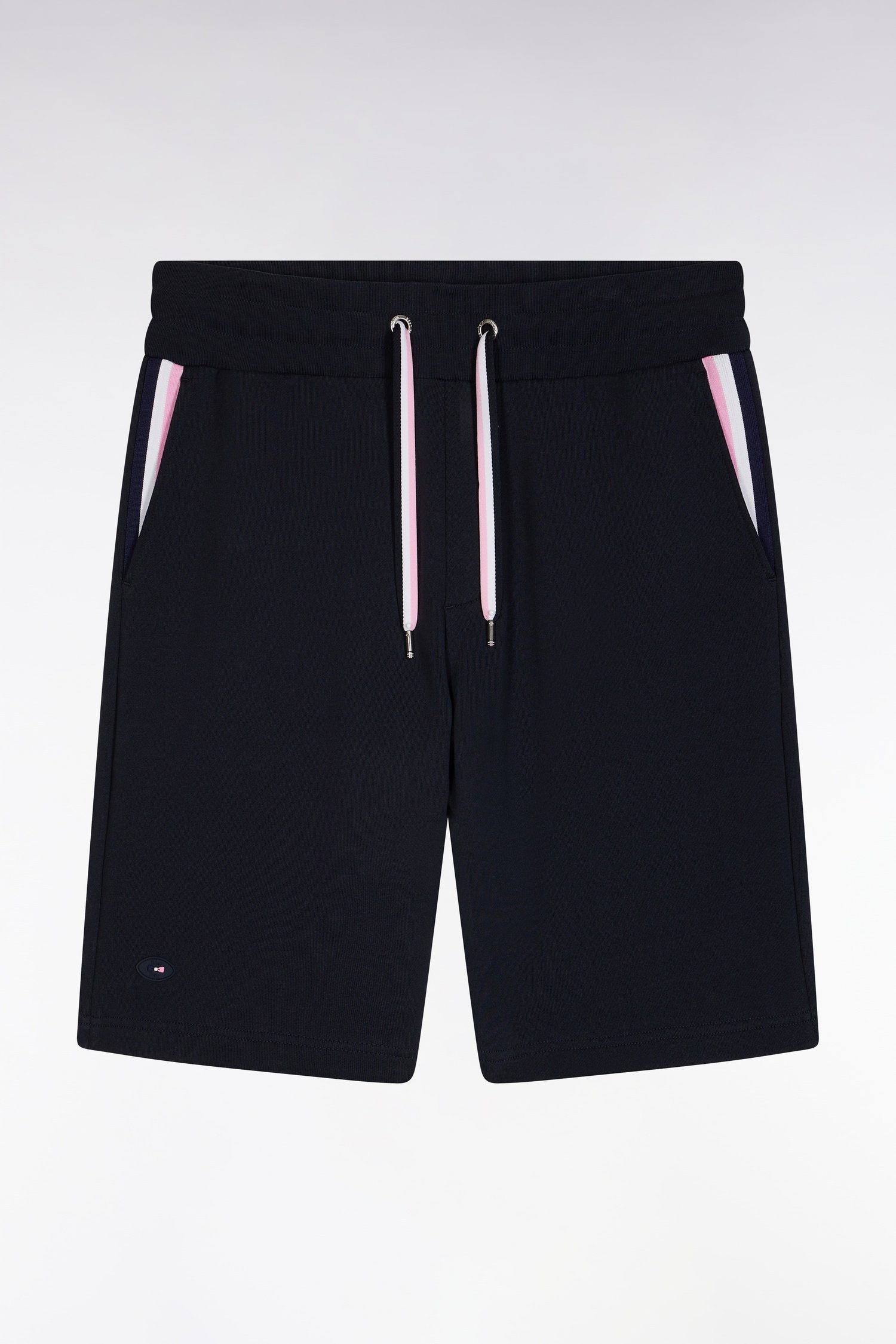 Eden Park_XV De France Relaxed-Fit Shorts in Navy Cotton Fleece_E25MAISH0020_BLF_02