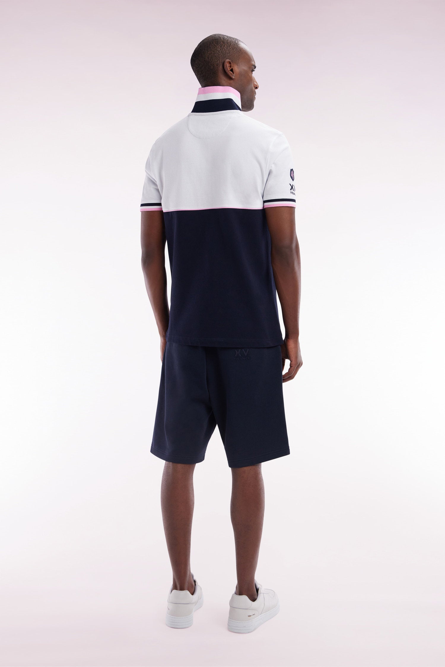 Eden Park_XV De France Relaxed-Fit Shorts in Navy Cotton Fleece_E25MAISH0020_BLF_04