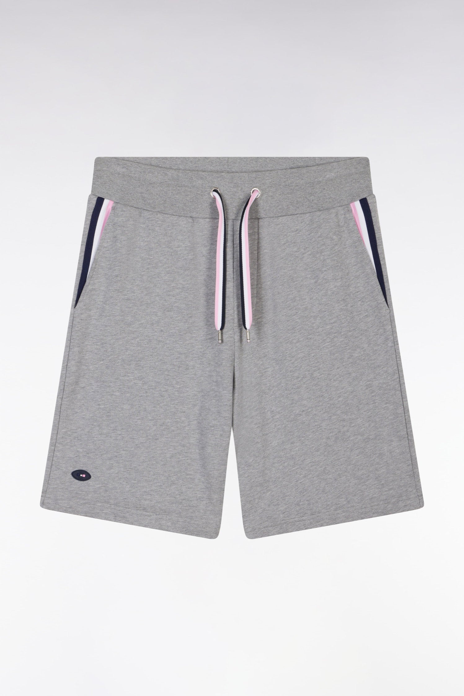 Eden Park_XV De France Relaxed-Fit Shorts in Grey Cotton Fleece_E25MAISH0020_GRC_01