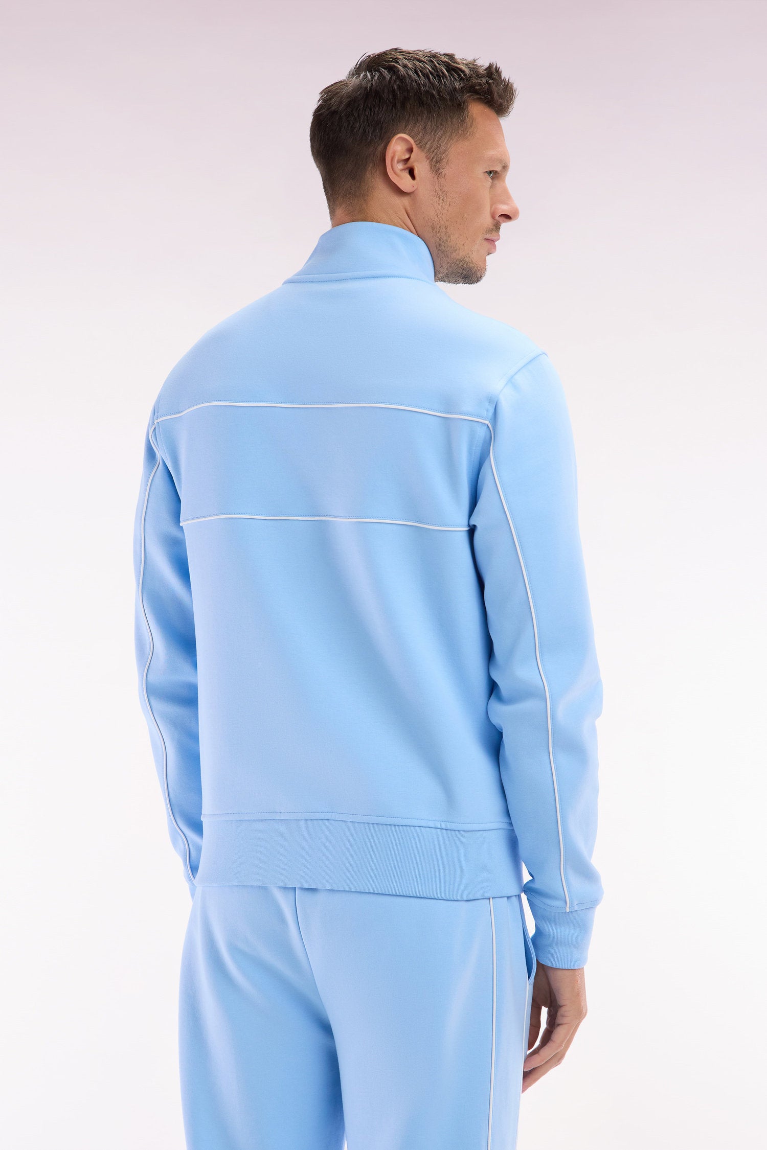Eden Park_Straight-Fit Zip-Up Sweatshirt in Sky Blue Cotton Interlock_E25MAISW0009_BLM_02