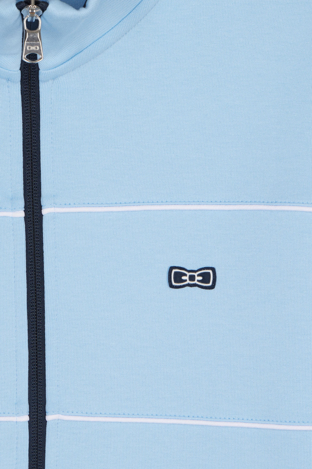 Eden Park_Straight-Fit Zip-Up Sweatshirt in Sky Blue Cotton Interlock_E25MAISW0009_BLM_05