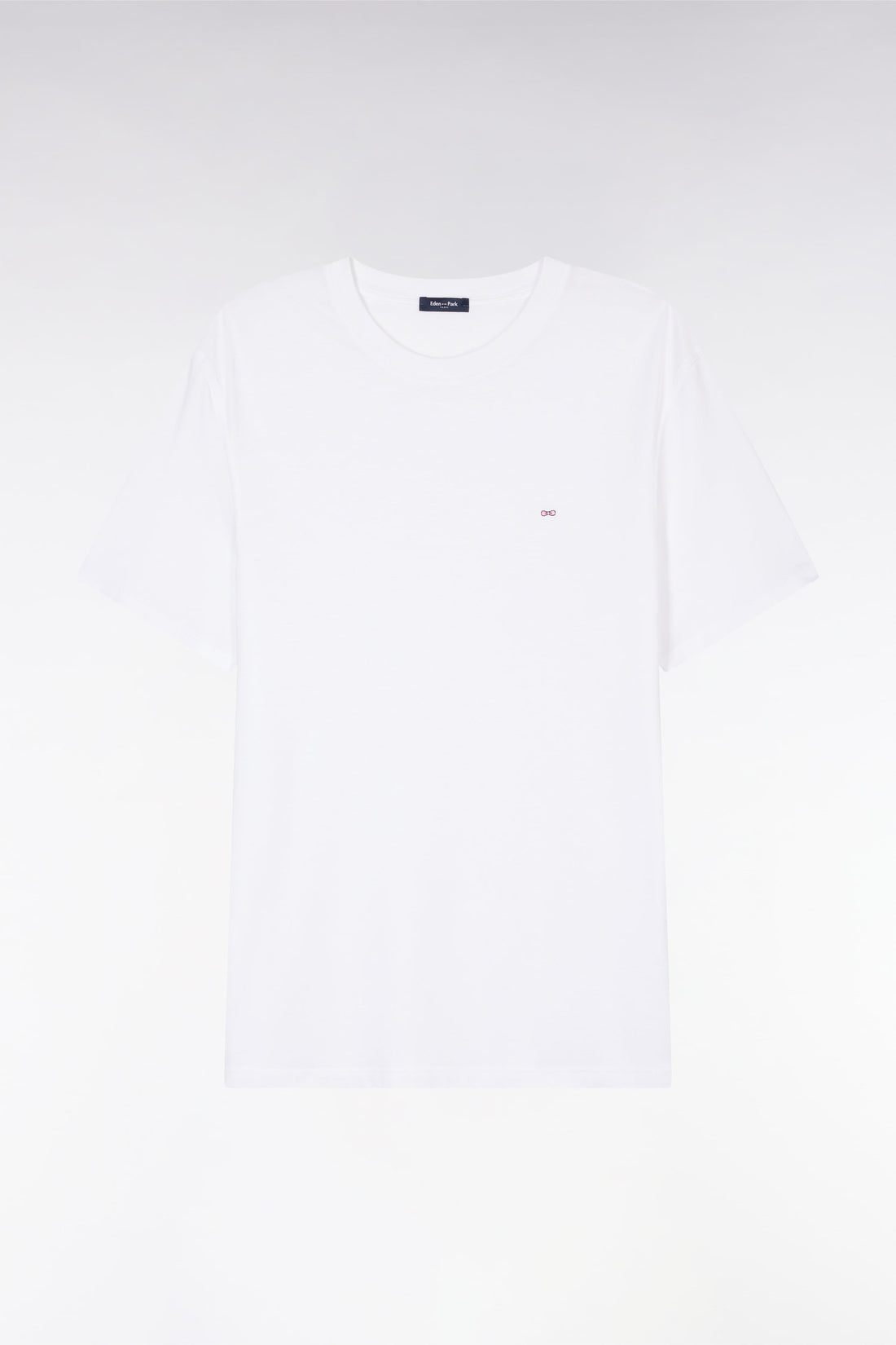 Eden Park_Straight-Fit White Short-Sleeved T-Shirt_E25MAITC0001_BC_02