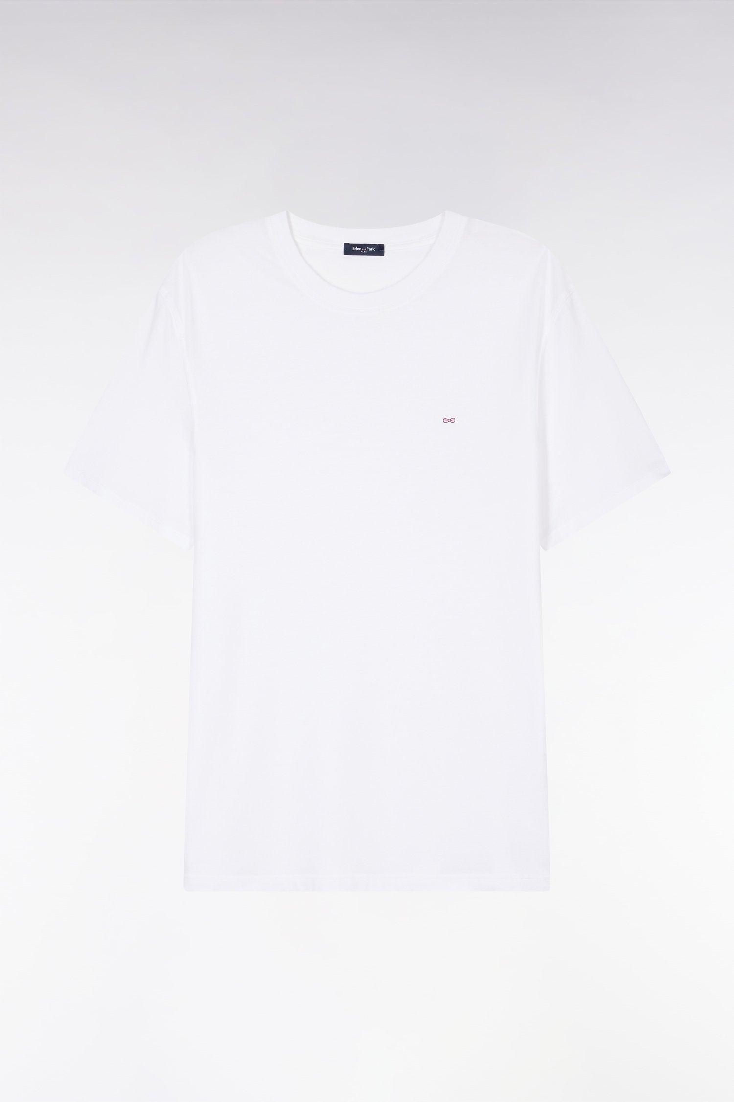 Eden Park_Straight-Fit White Short-Sleeved T-Shirt_E25MAITC0001_BC_02