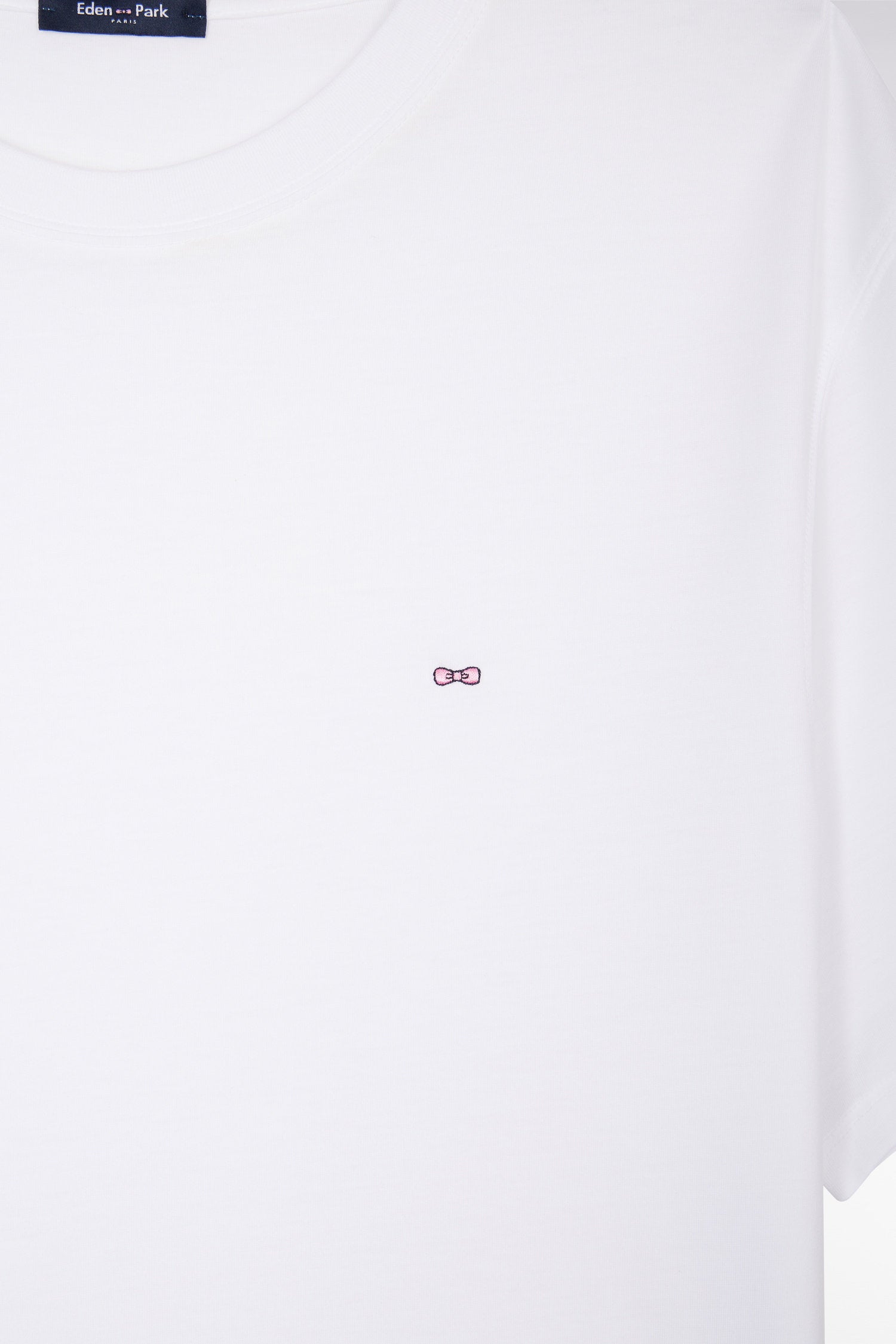 Eden Park_Straight-Fit White Short-Sleeved T-Shirt_E25MAITC0001_BC_05