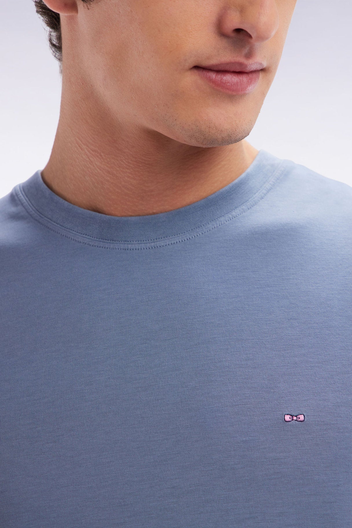 Eden Park_Straight-Fit Grey Short-Sleeved T-Shirt_E25MAITC0001_GRM12_03