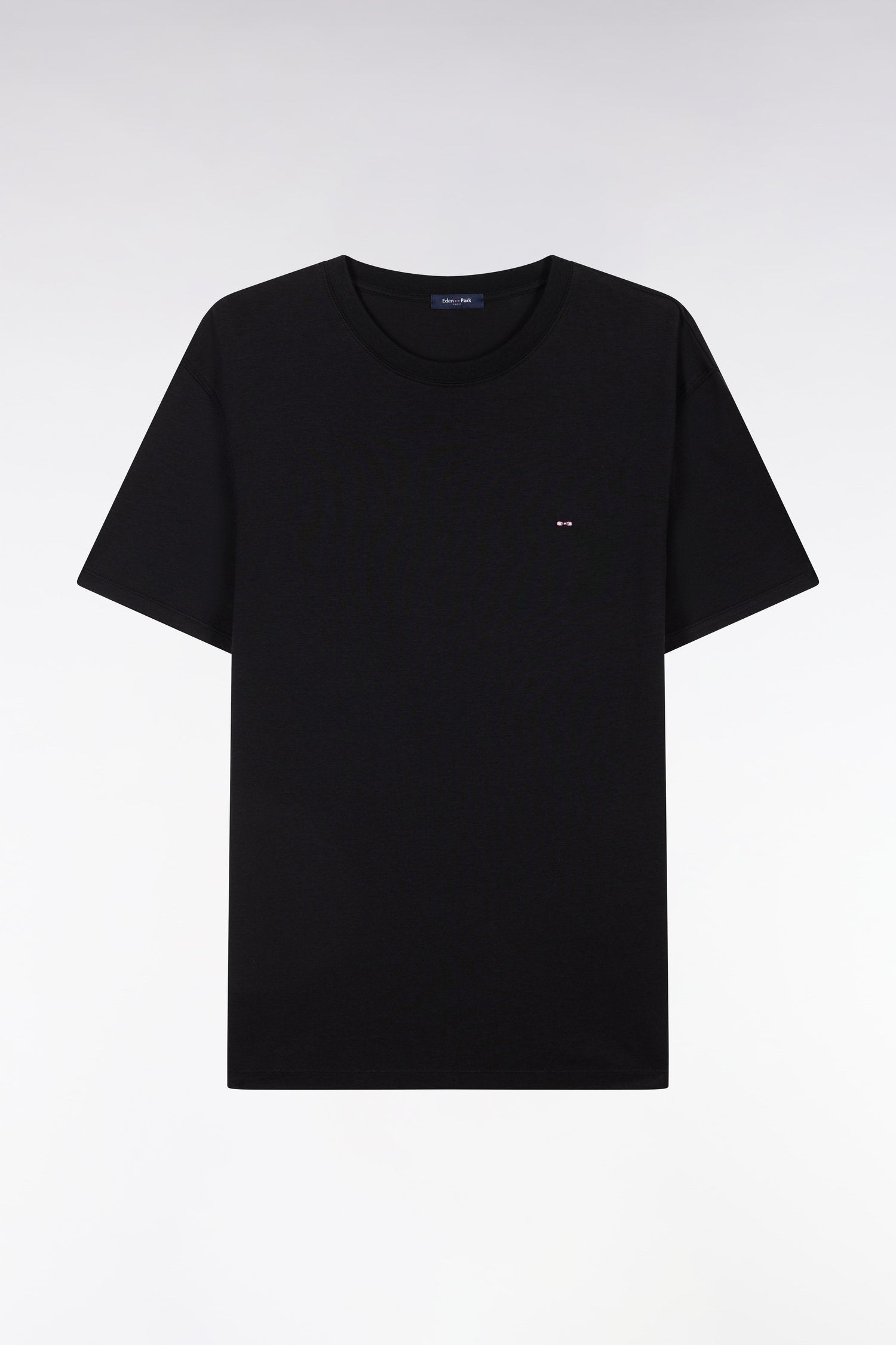 Eden Park_Straight-Fit Black Short-Sleeved T-Shirt_E25MAITC0001_NO_02