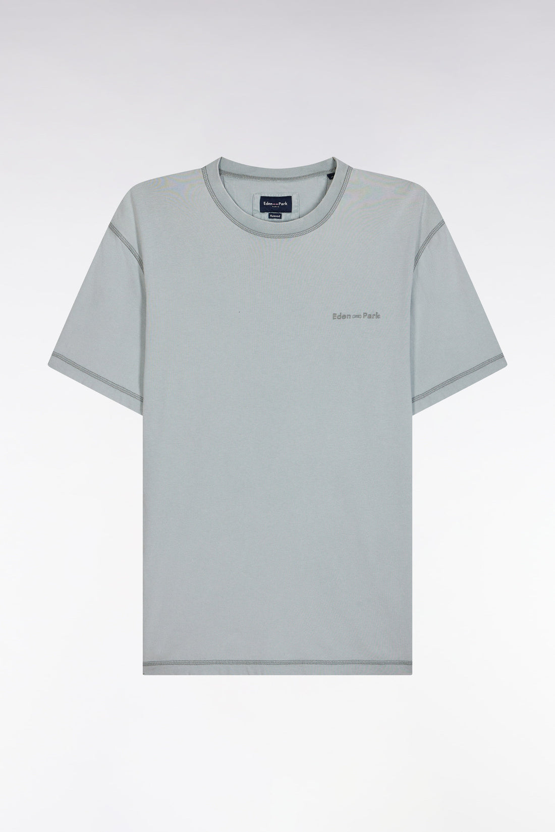 Eden Park_Relaxed-Fit Grey Overdyed Cotton T-Shirt_E25MAITC0002_GRM26_02