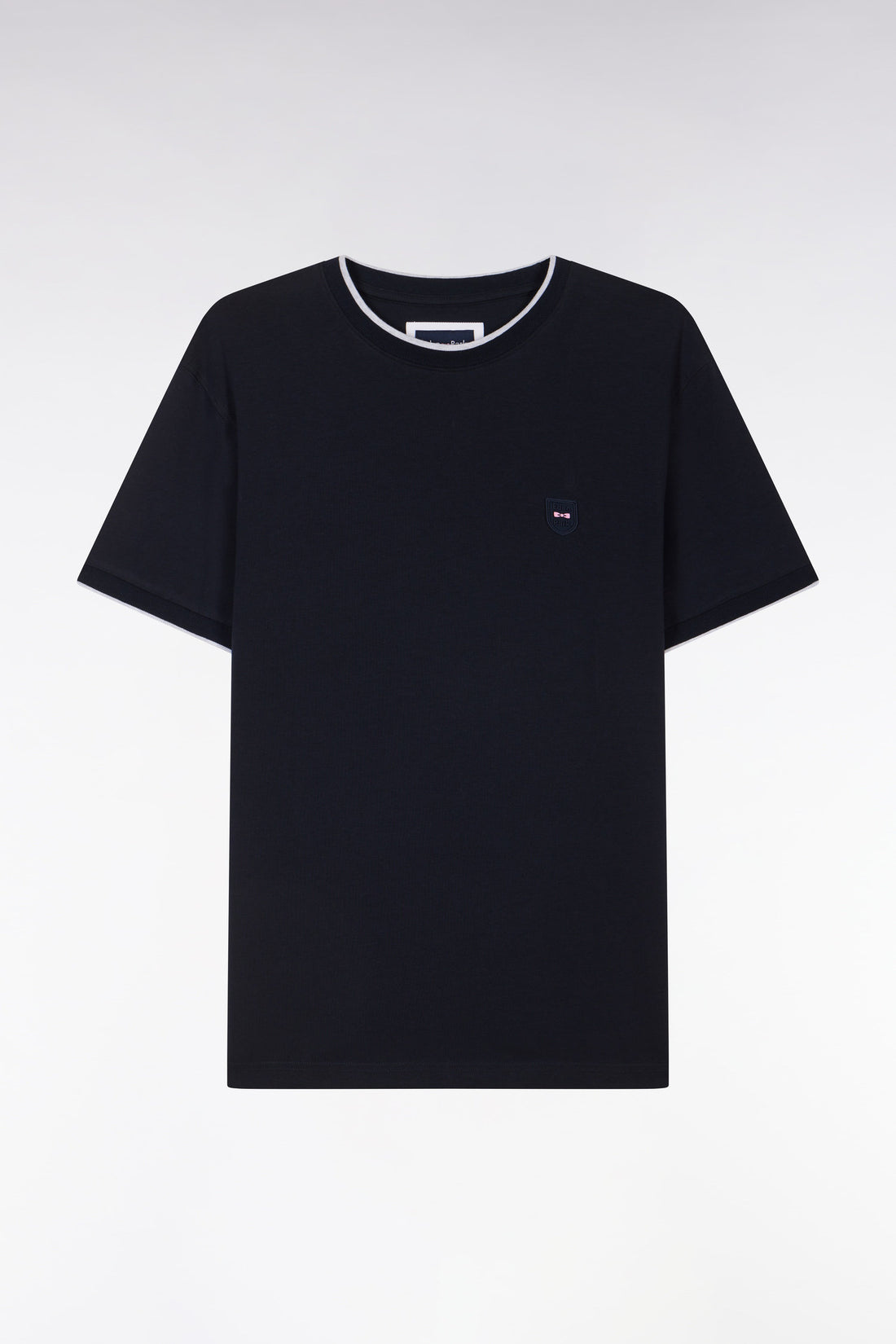 Eden Park_Slim-Fit Navy Stretch Cotton T-Shirt_E25MAITC0020_BLF_02